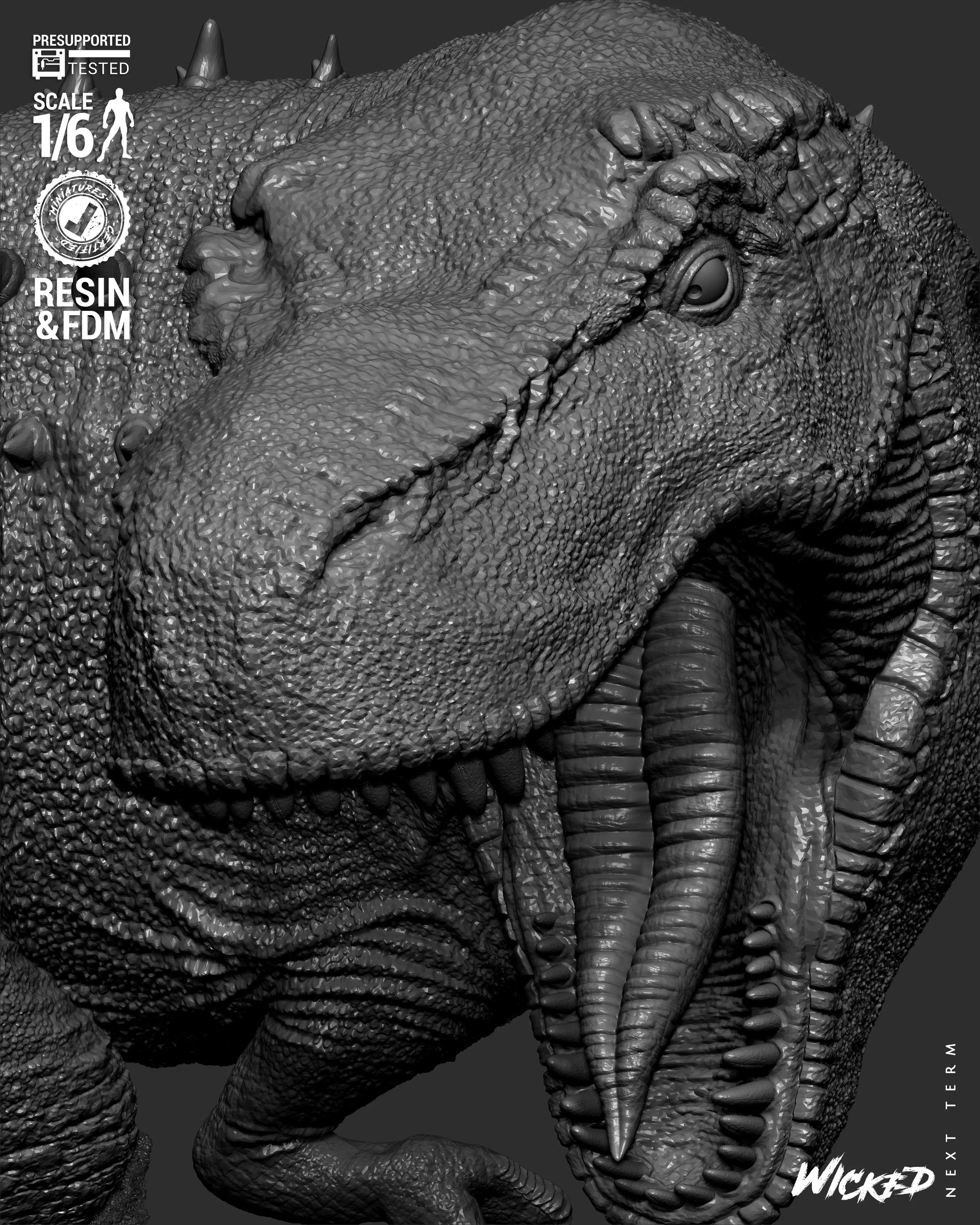 Wicked Video Games T-REX Sculpture 3D print model_66
