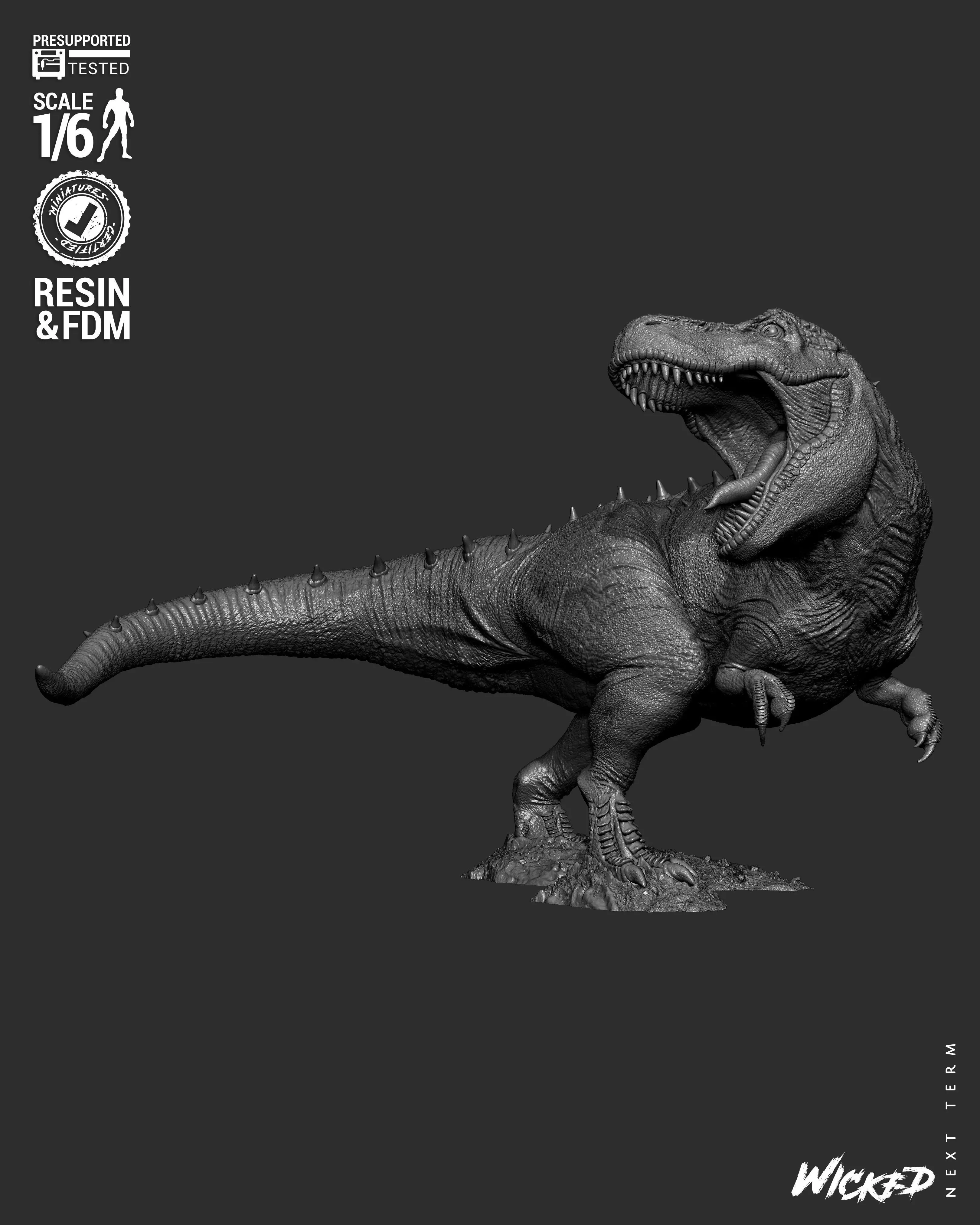 Wicked Video Games T-REX Sculpture 3D print model_34
