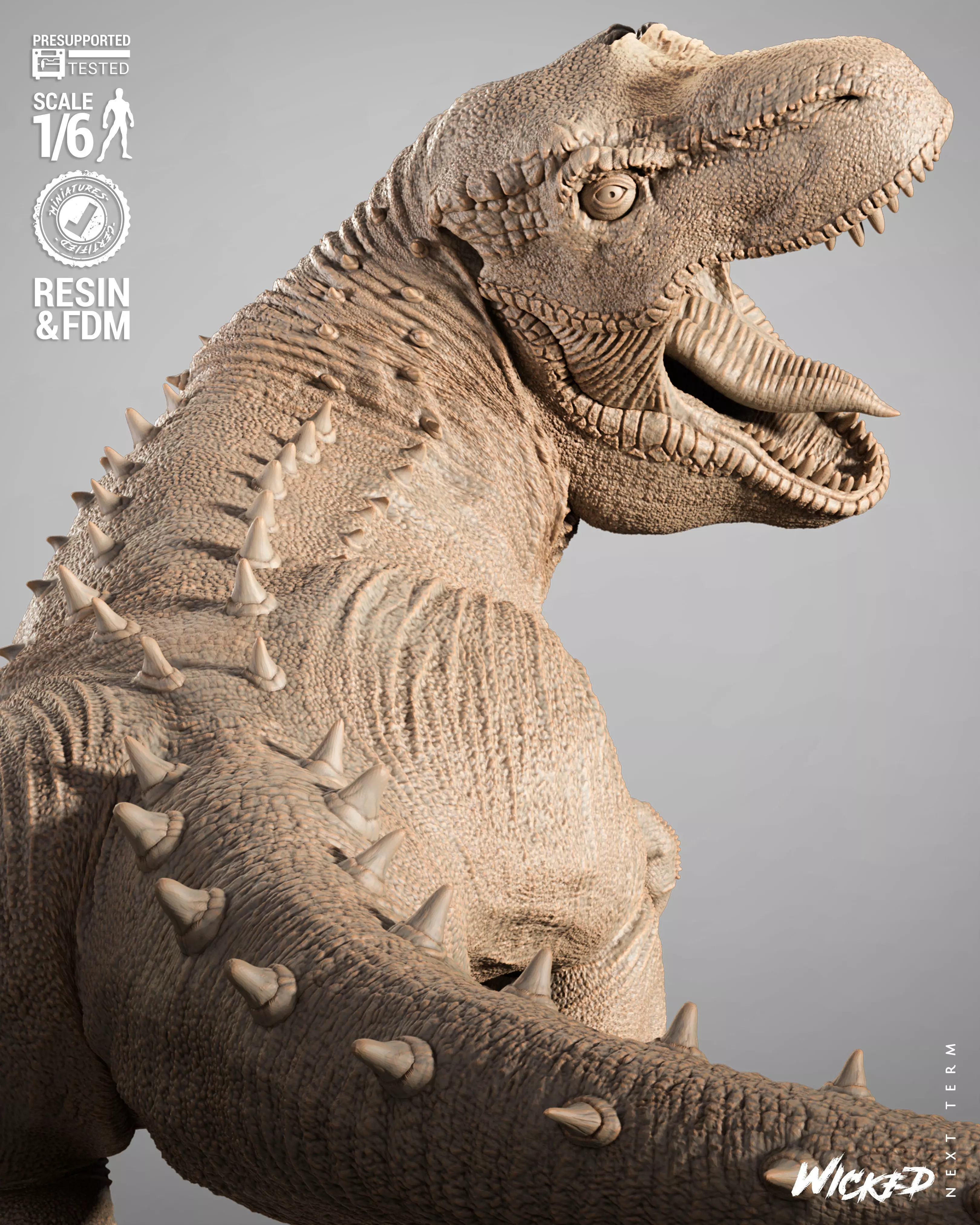 Wicked Video Games T-REX Sculpture 3D print model_18