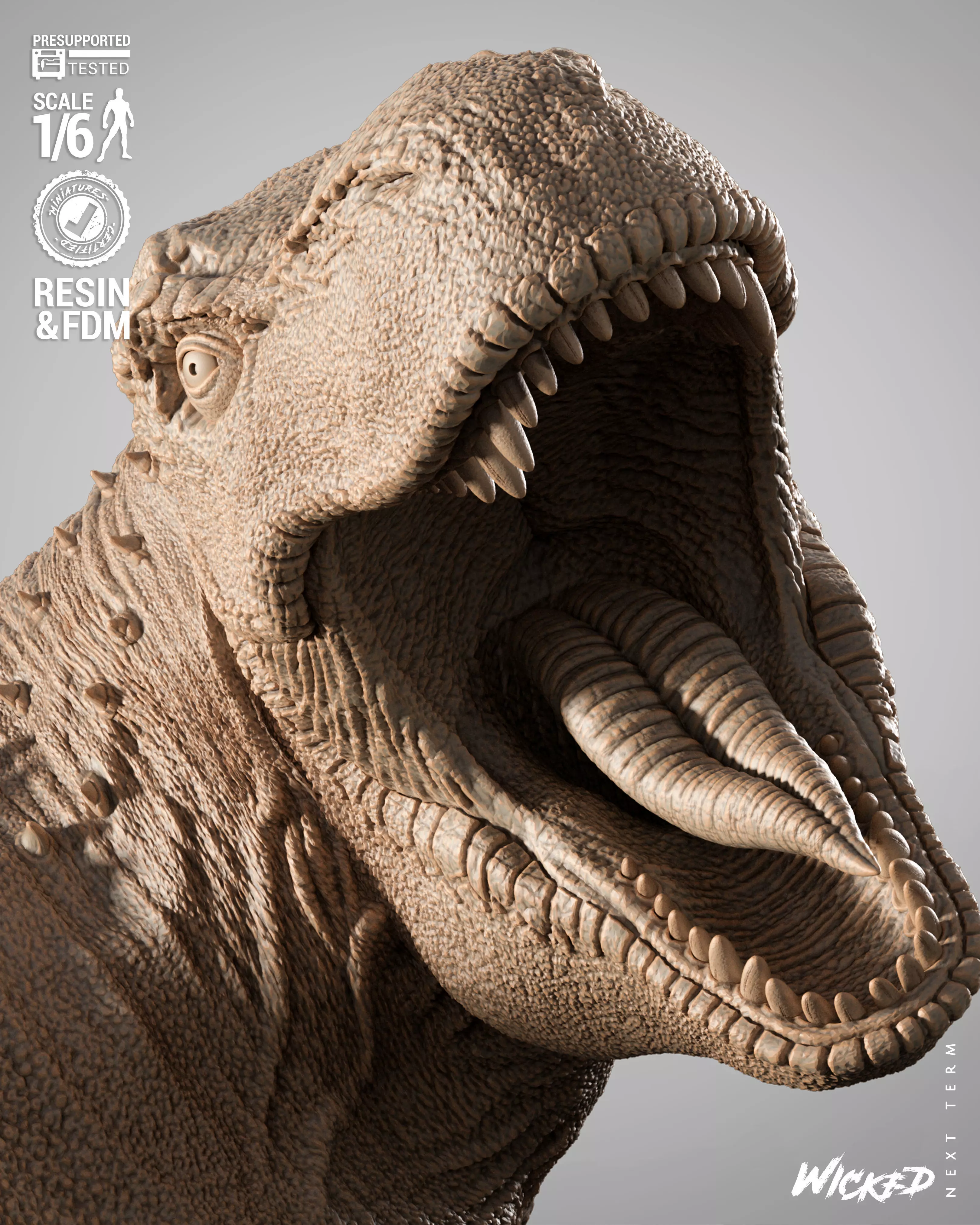 Wicked Video Games T-REX Sculpture 3D print model_12