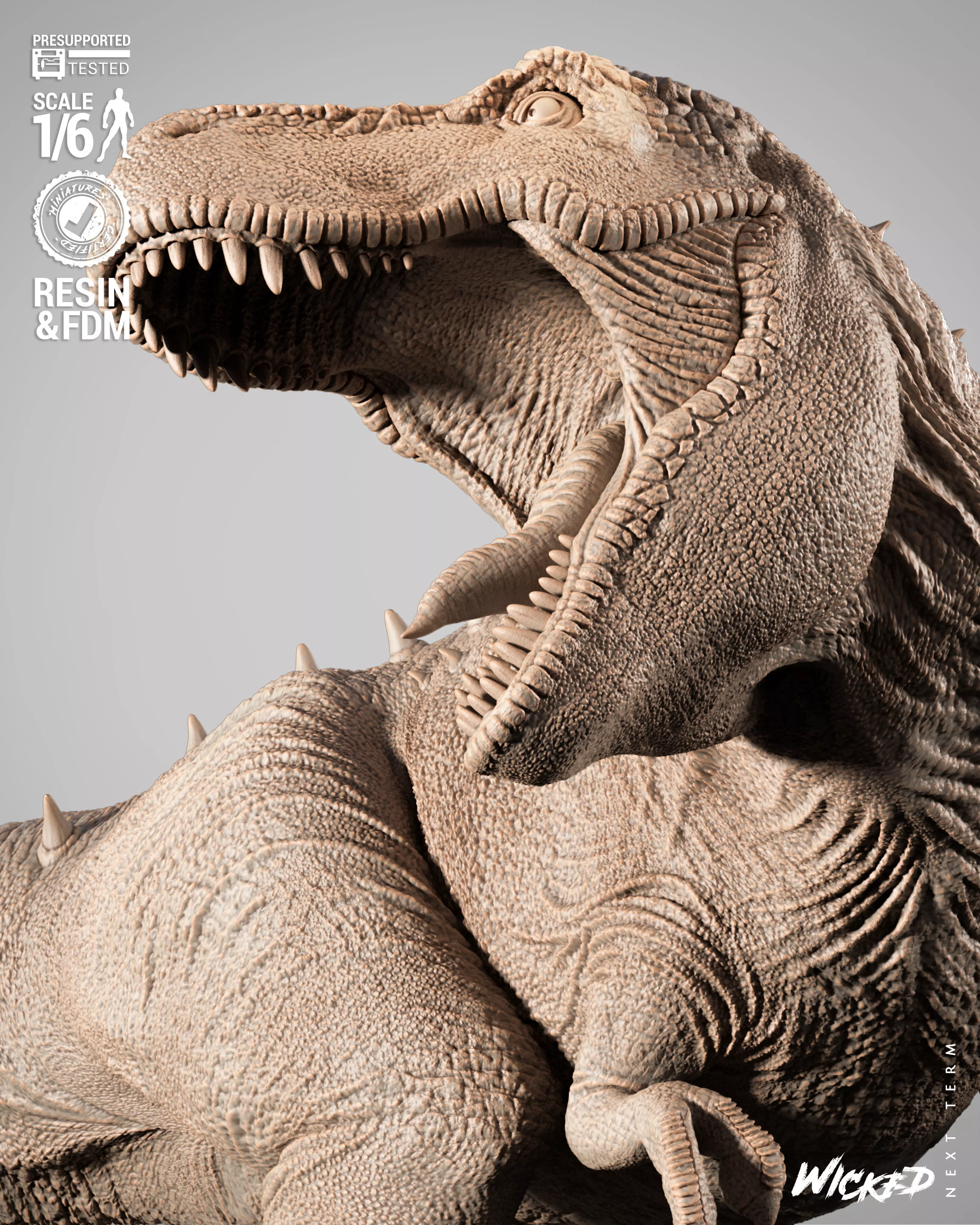 Wicked Video Games T-REX Sculpture 3D print model_16