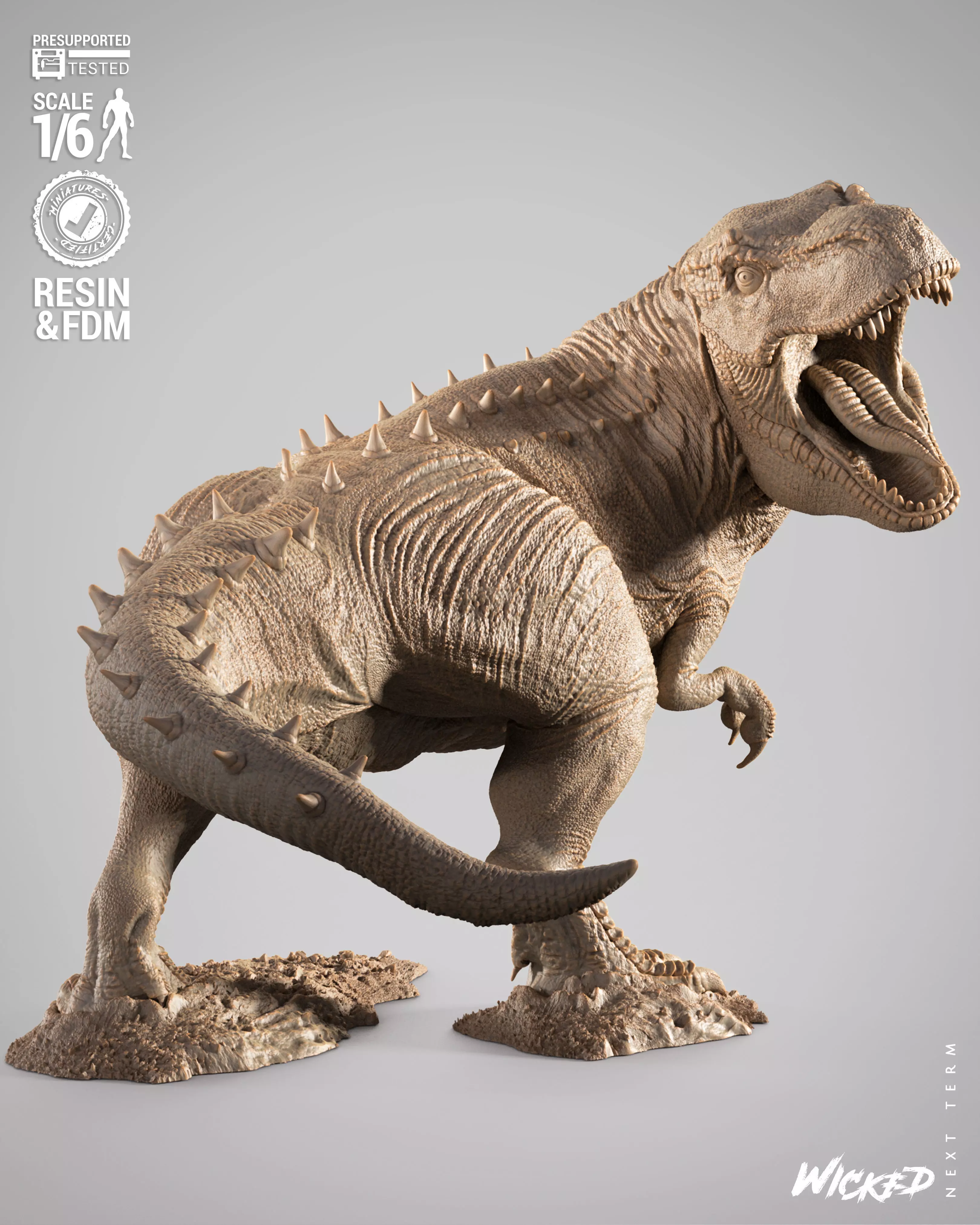 Wicked Video Games T-REX Sculpture 3D print model_3