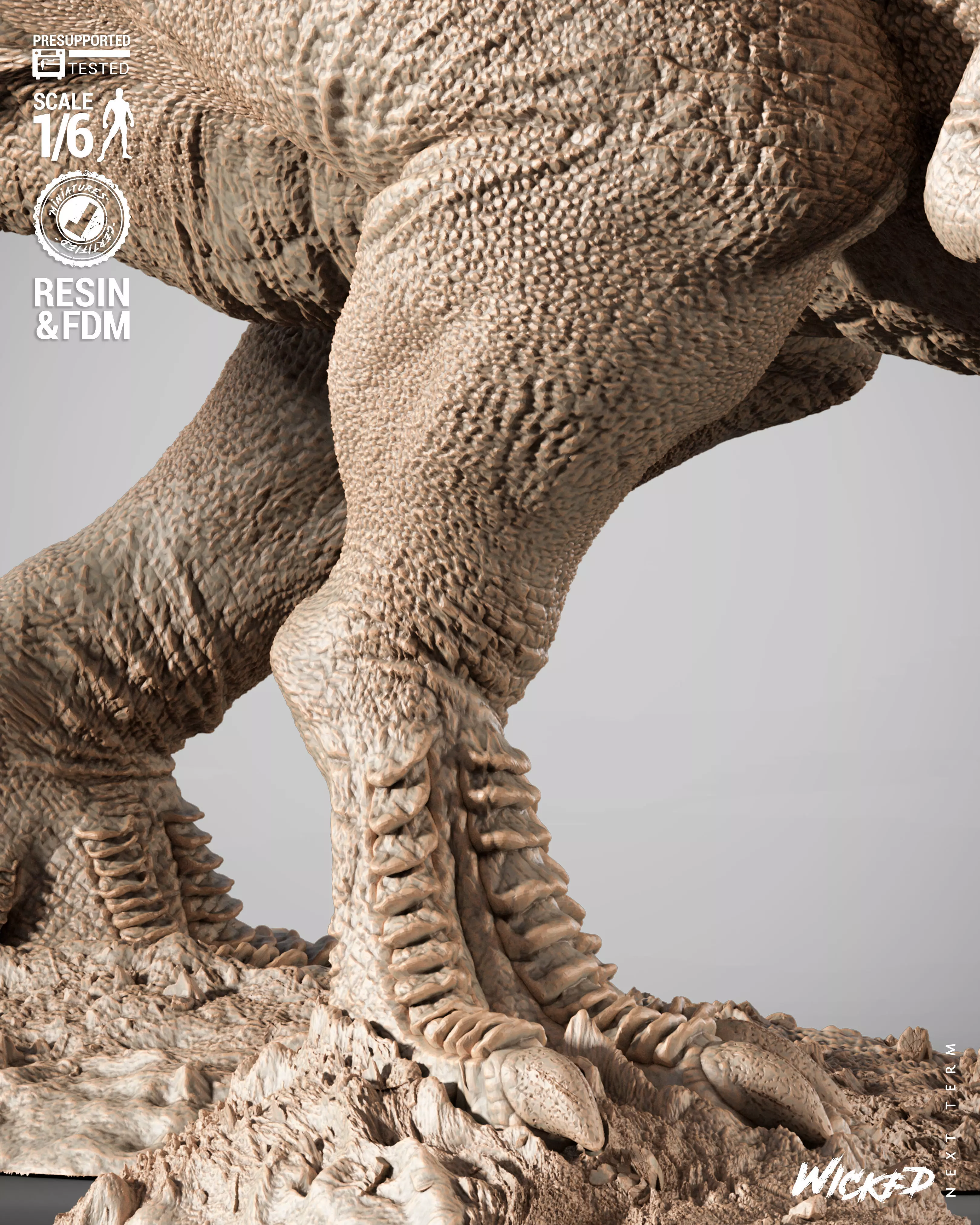 Wicked Video Games T-REX Sculpture 3D print model_15