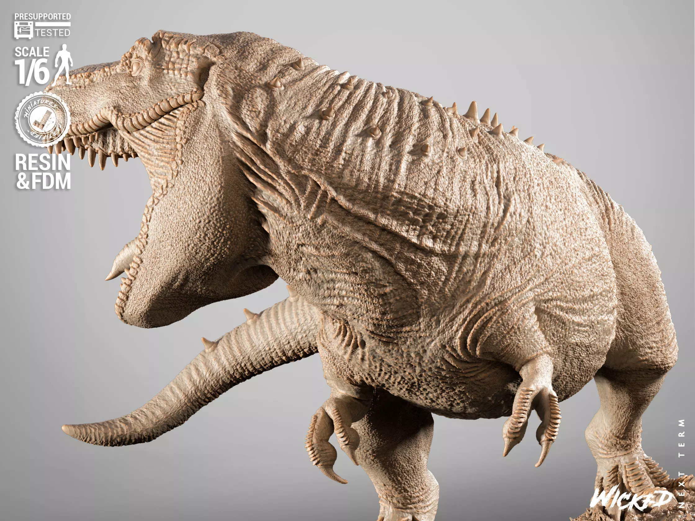 Wicked Video Games T-REX Sculpture 3D print model_33