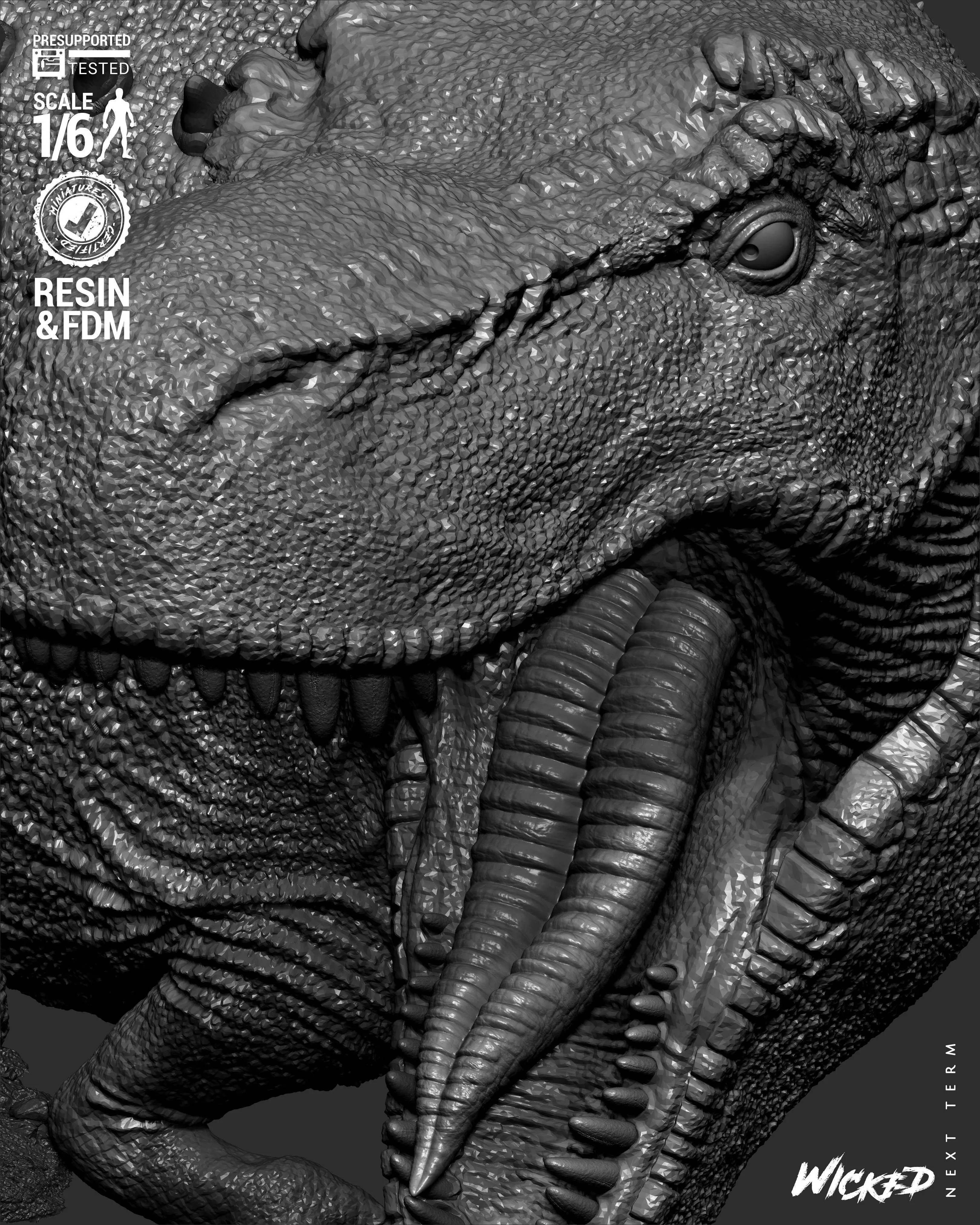 Wicked Video Games T-REX Sculpture 3D print model_71