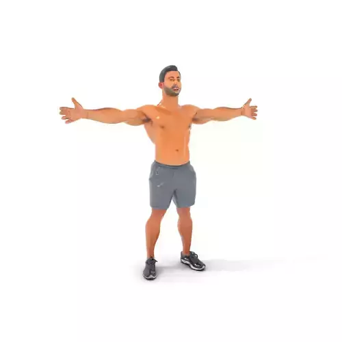 Athletic Male Figure Model Pack with Sportswear Low-poly 3D model Athletic Male Figure Model Pack with Sportswear Low-poly 3D model