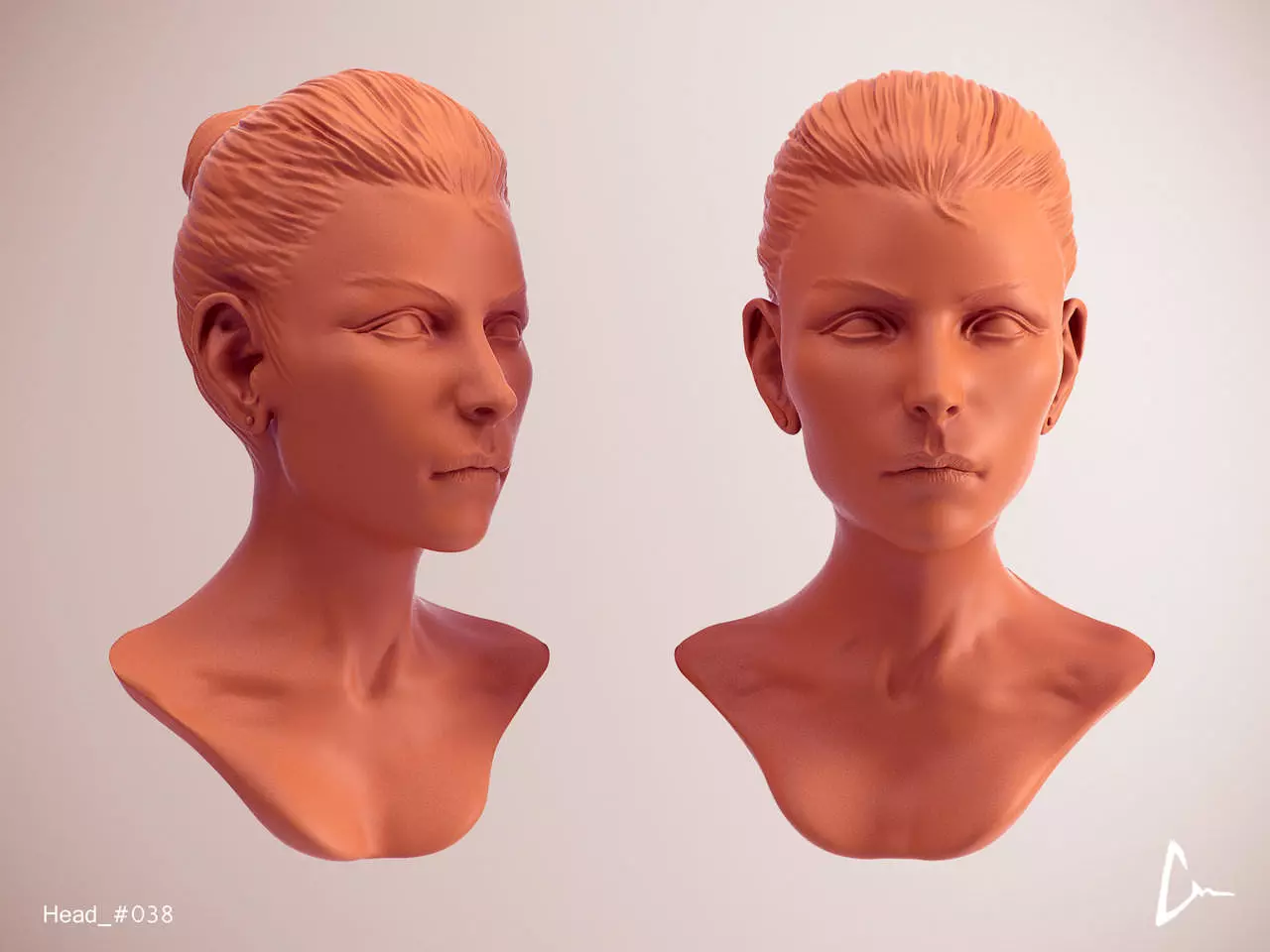 Female Head 39 3D model