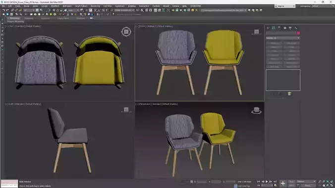 BOSS DESIGN Kruze Chair Low-poly 3D model 6