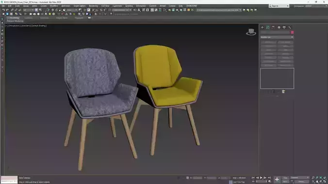BOSS DESIGN Kruze Chair Low-poly 3D model 7