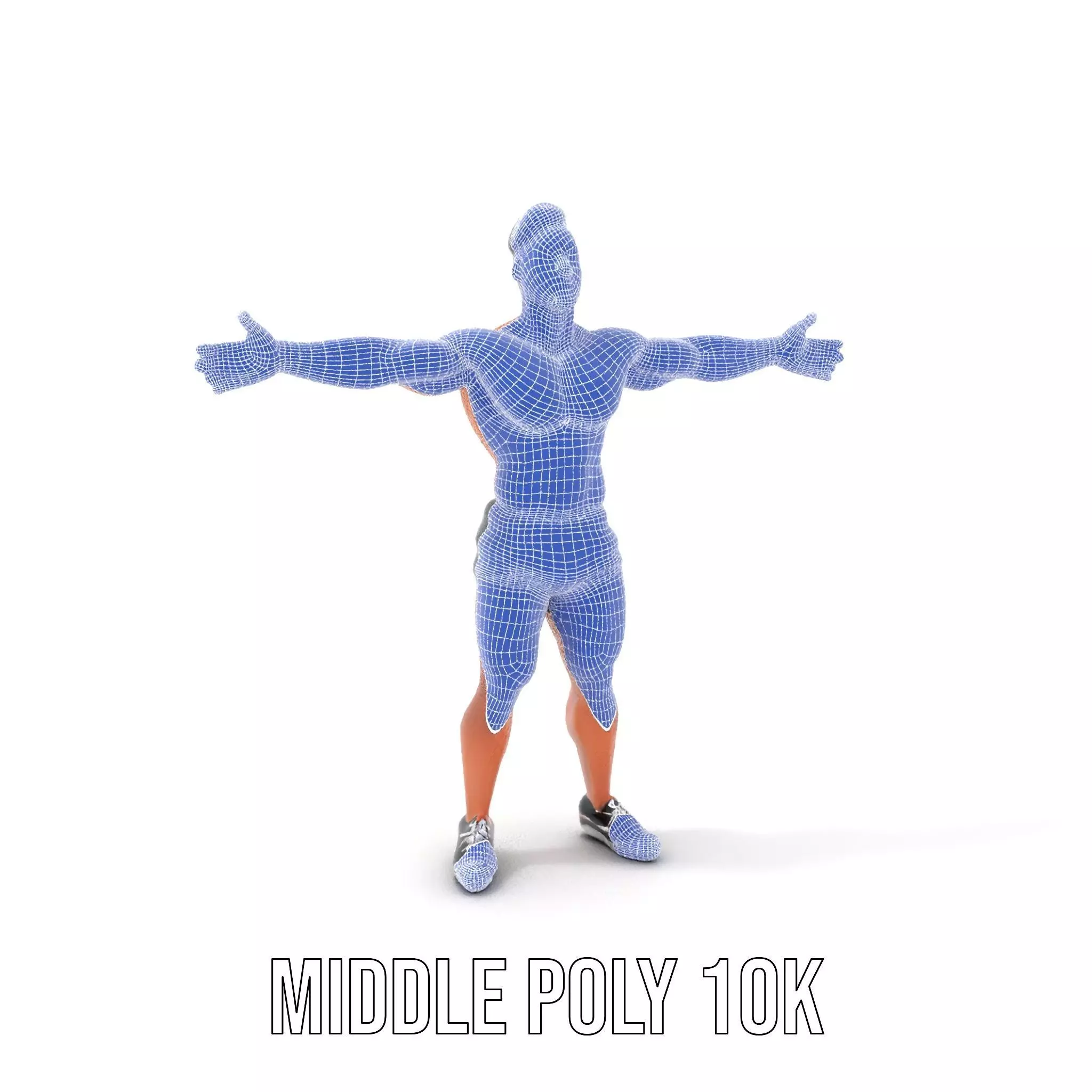 Muscular Athletic Man Model Pack Low-poly 3D model_17