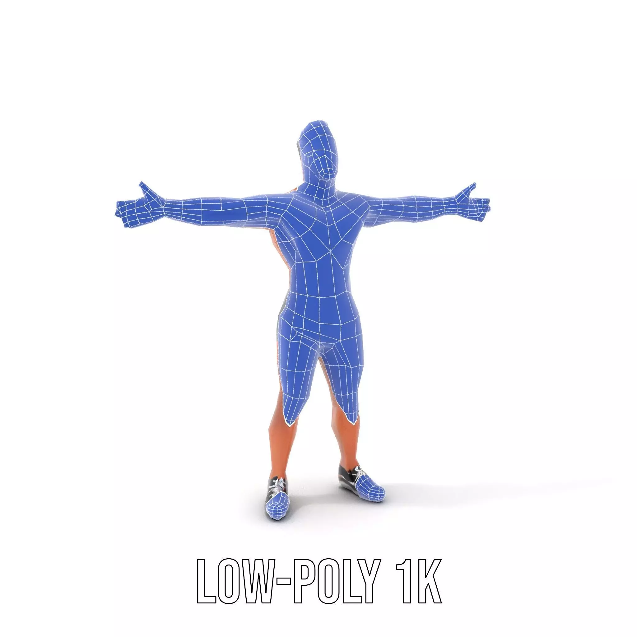 Muscular Athletic Man Model Pack Low-poly 3D model_29