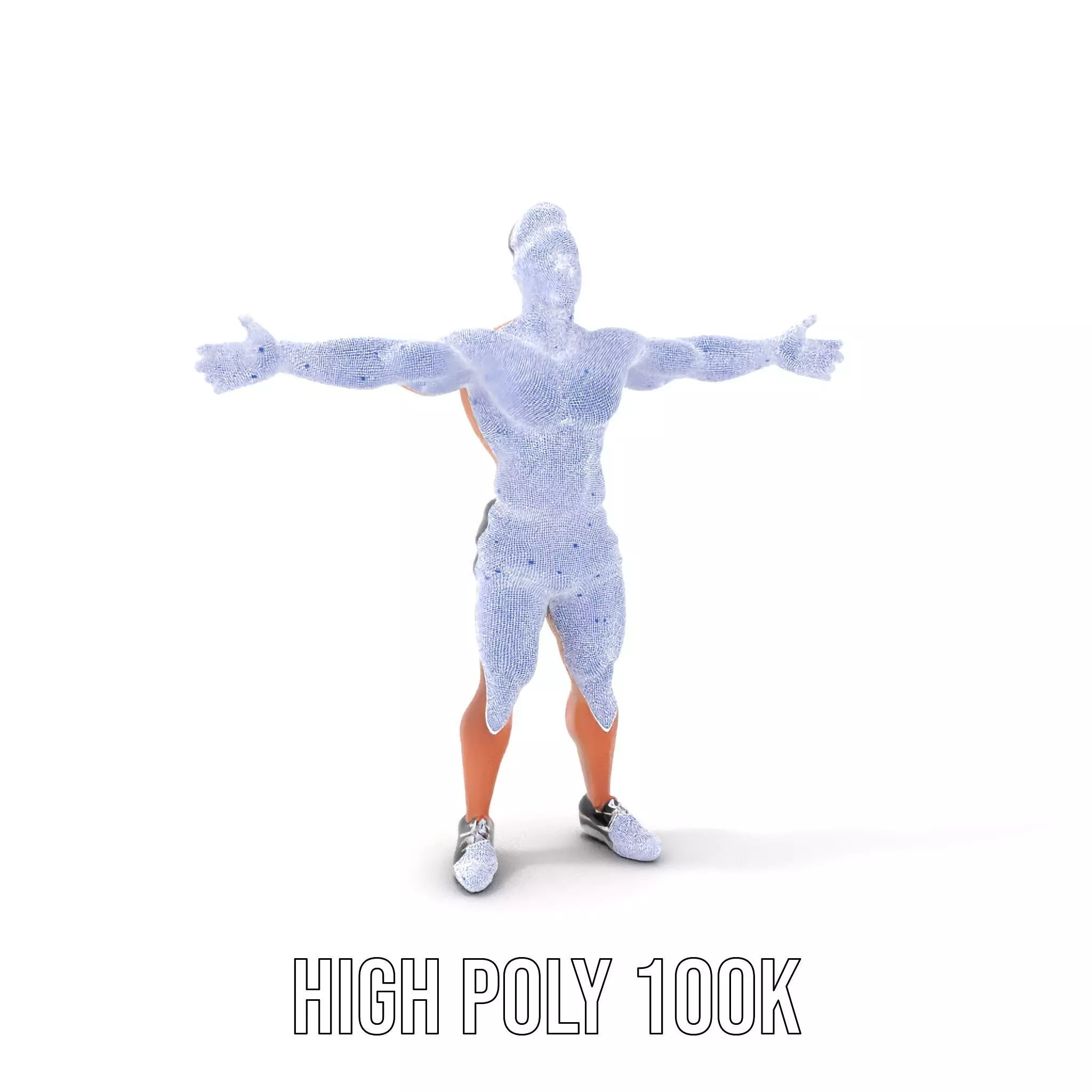 Muscular Athletic Man Model Pack Low-poly 3D model_5