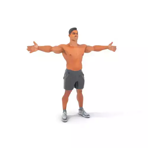 Athletic Male Figure Model Pack with Detailed Anatomy