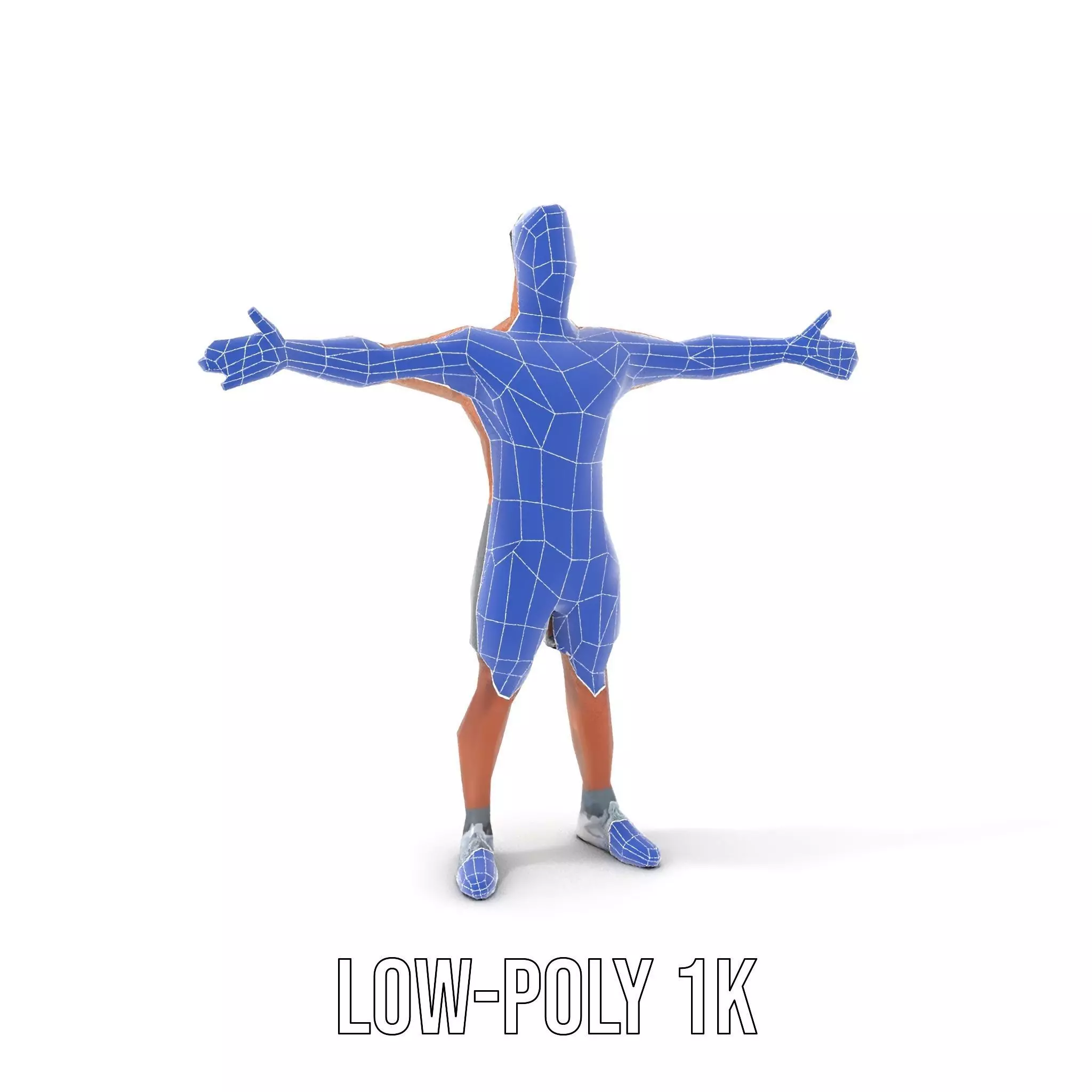 Athletic Male Figure Model Pack with Detailed Anatomy Low-poly 3D model_19