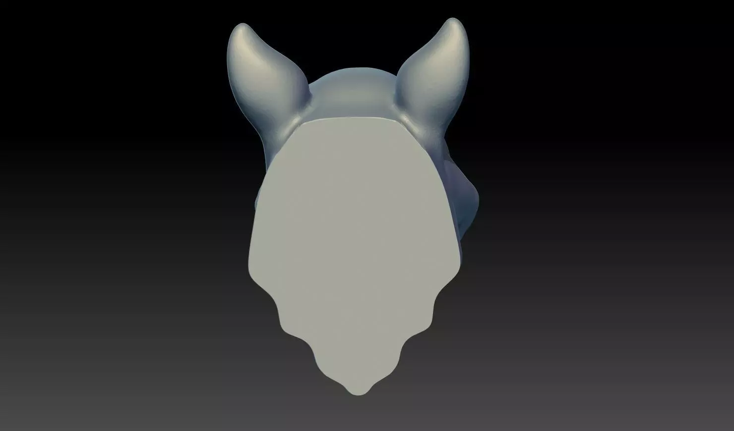 Wolf Head Pendant Relief STL 3D Model 3D print model_14