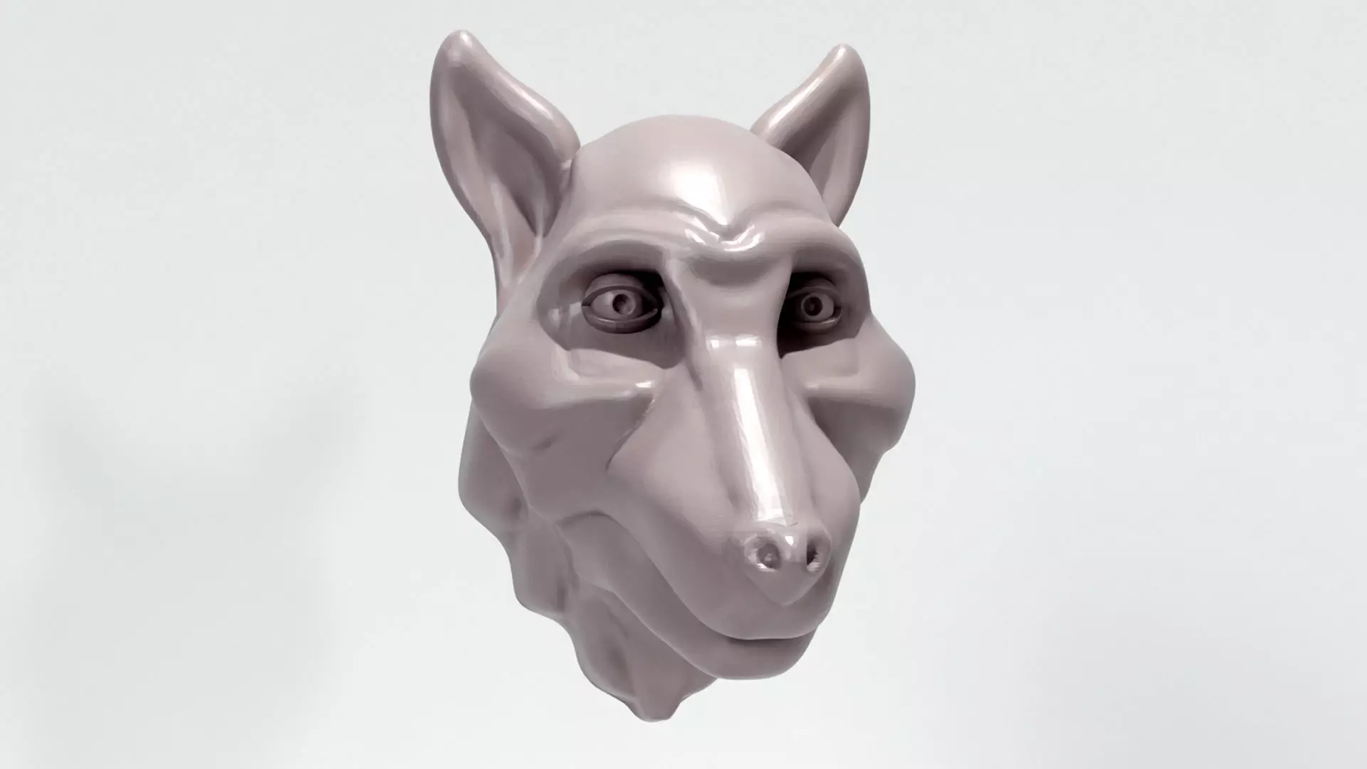 Wolf Head Pendant Relief STL 3D Model 3D print model_0