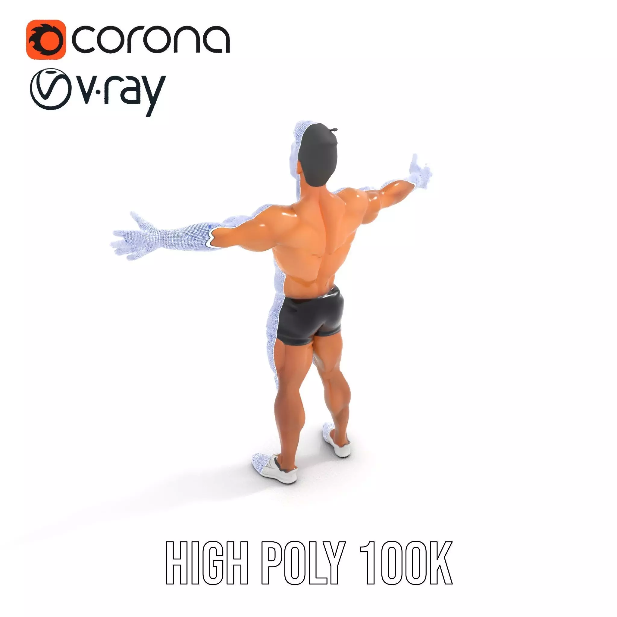 Dynamic Athletic Male Character Model Pack Low-poly 3D model_20