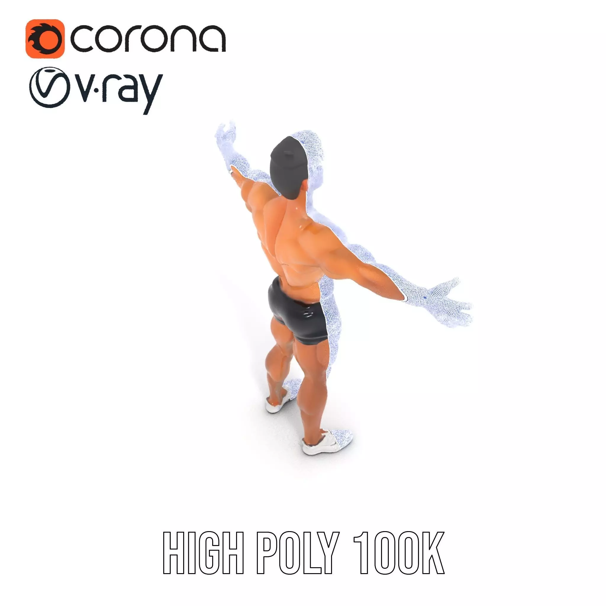 Dynamic Athletic Male Character Model Pack Low-poly 3D model_34