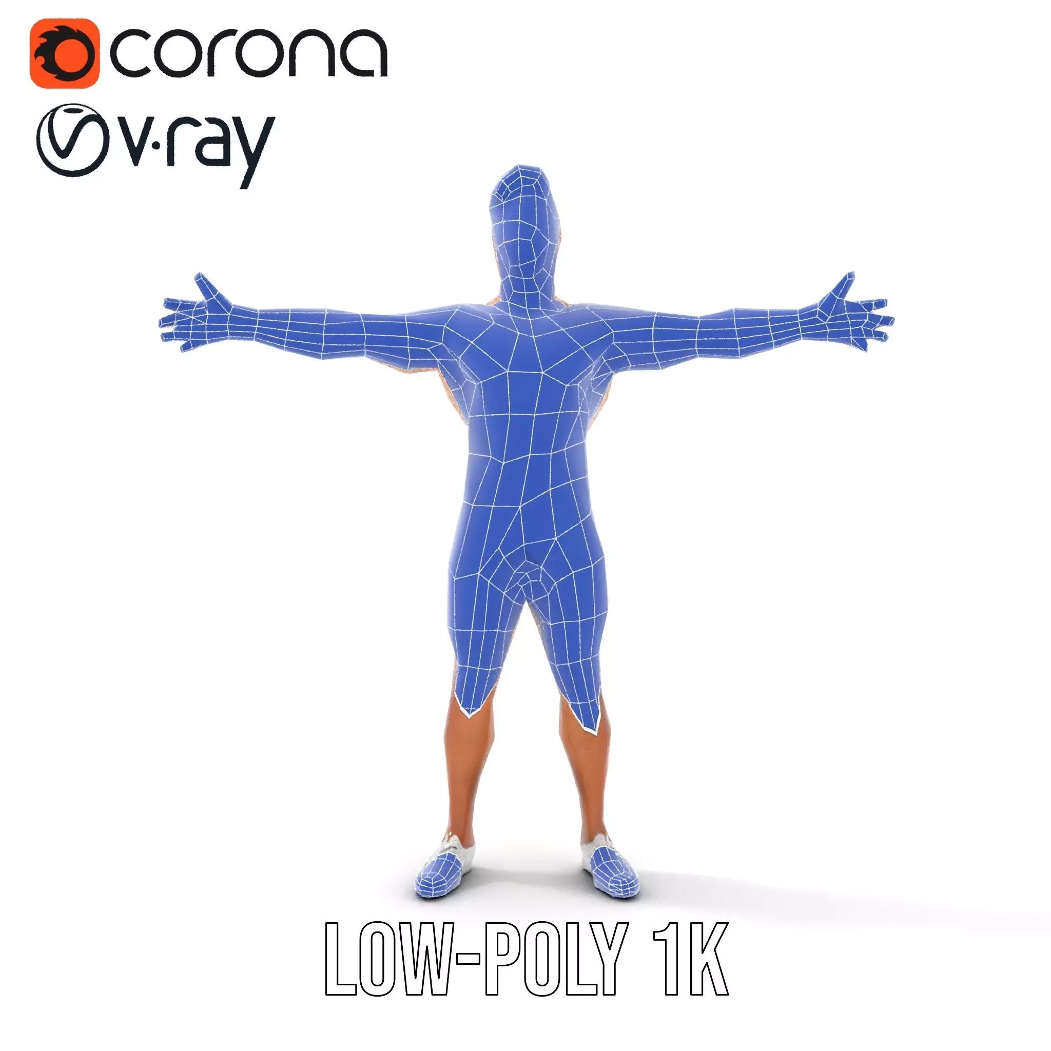 Dynamic Athletic Male Character Model Pack Low-poly 3D model_27