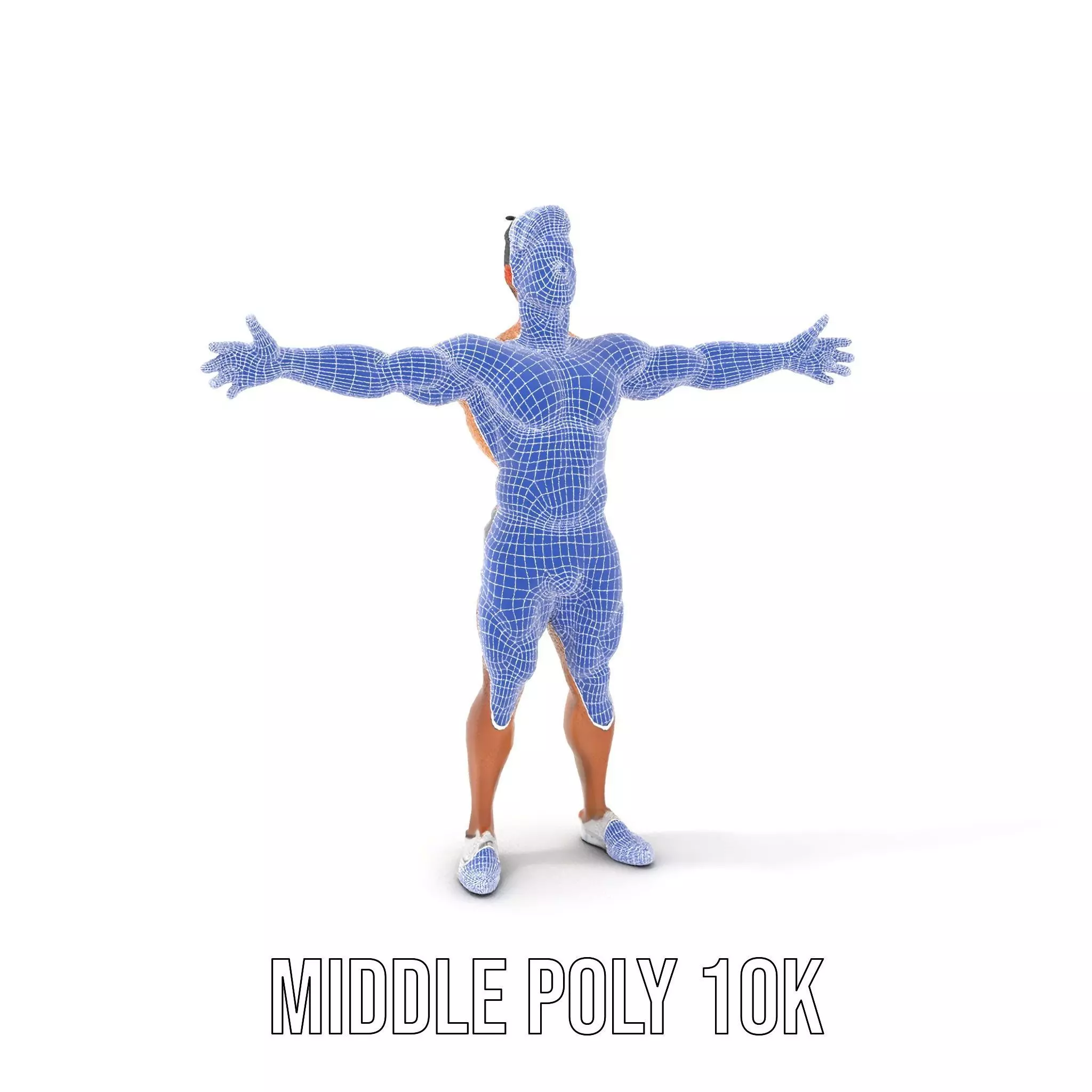 Dynamic Athletic Male Character Model Pack Low-poly 3D model_15