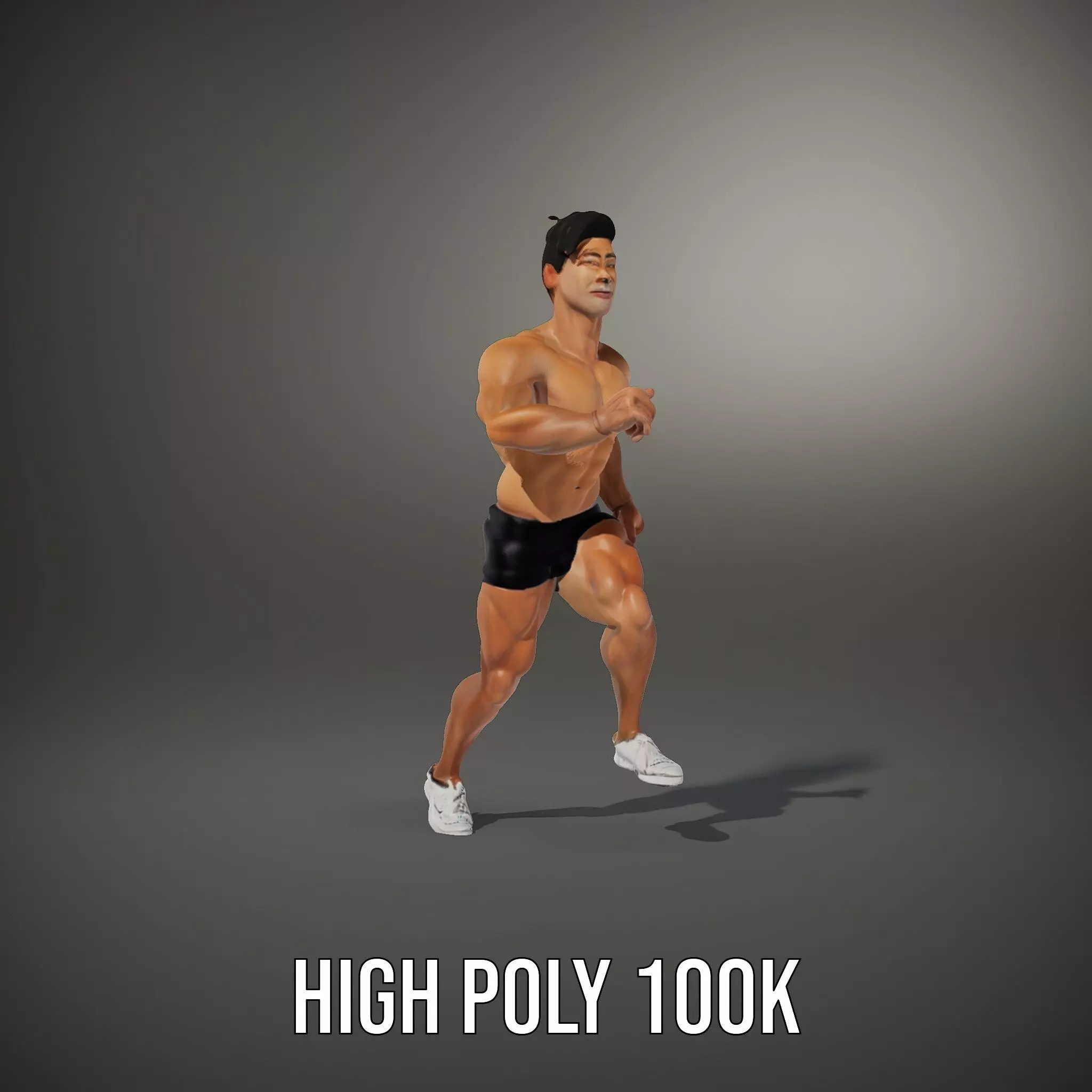 Dynamic Athletic Male Character Model Pack Low-poly 3D model_17