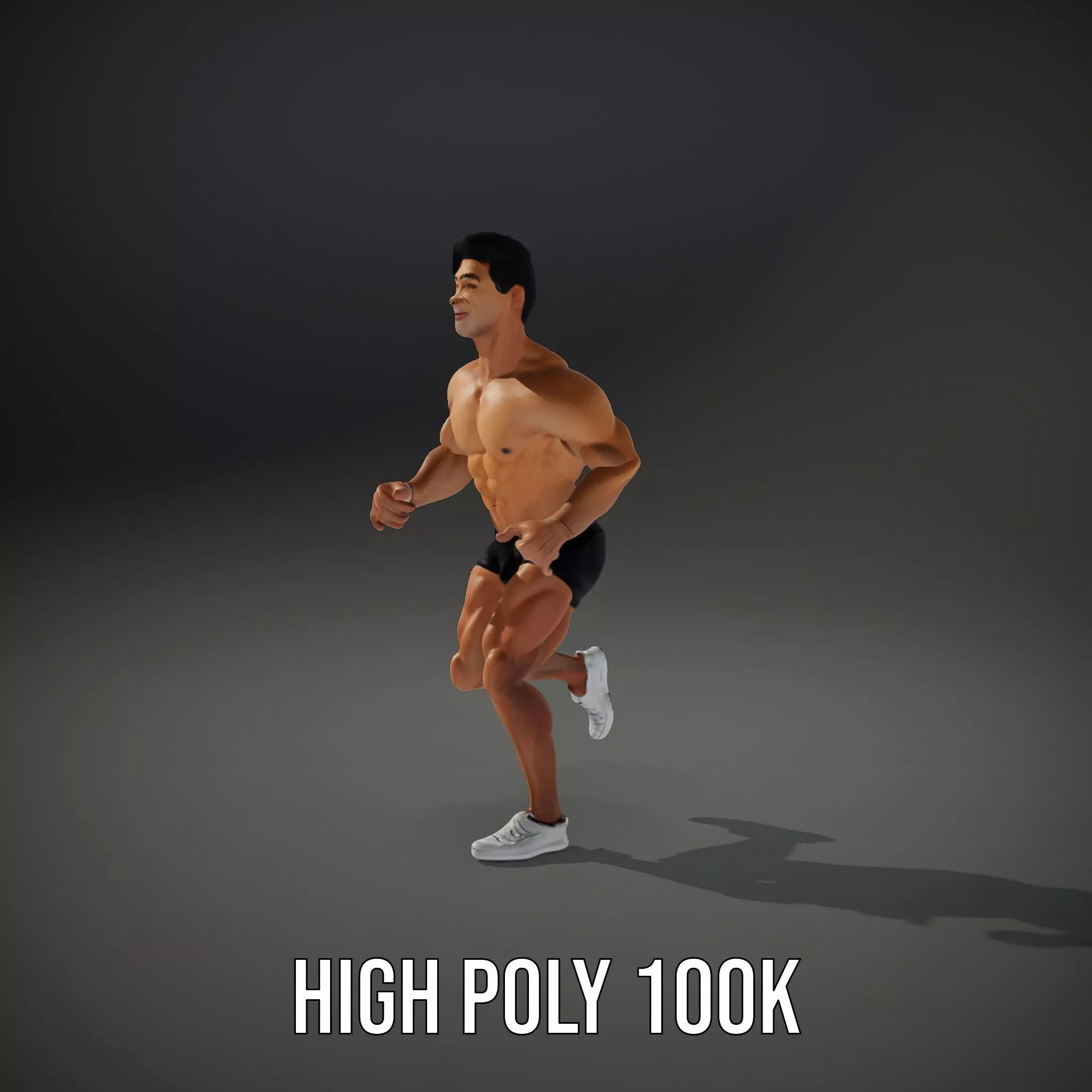 Dynamic Athletic Male Character Model Pack Low-poly 3D model_25