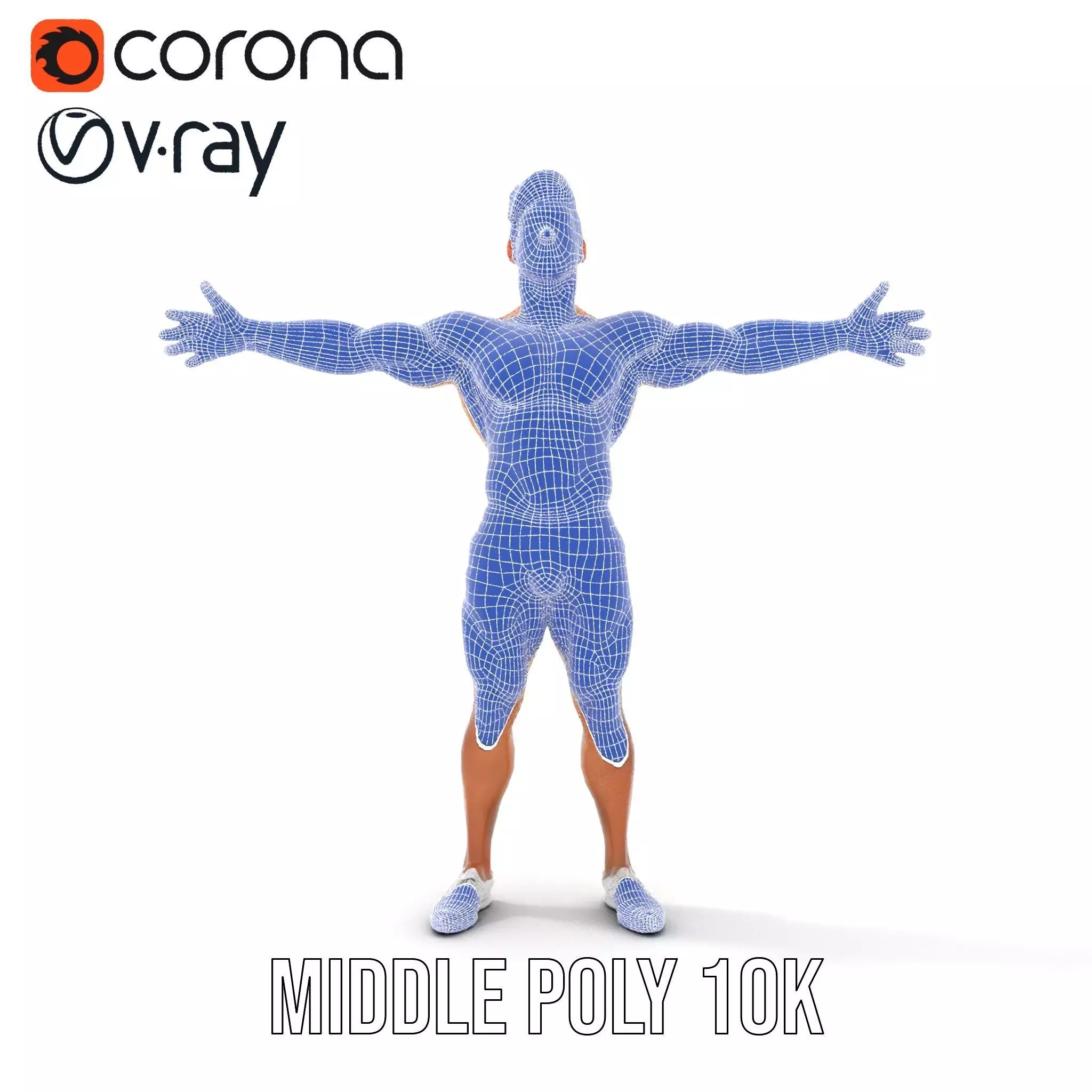 Dynamic Athletic Male Character Model Pack Low-poly 3D model_23