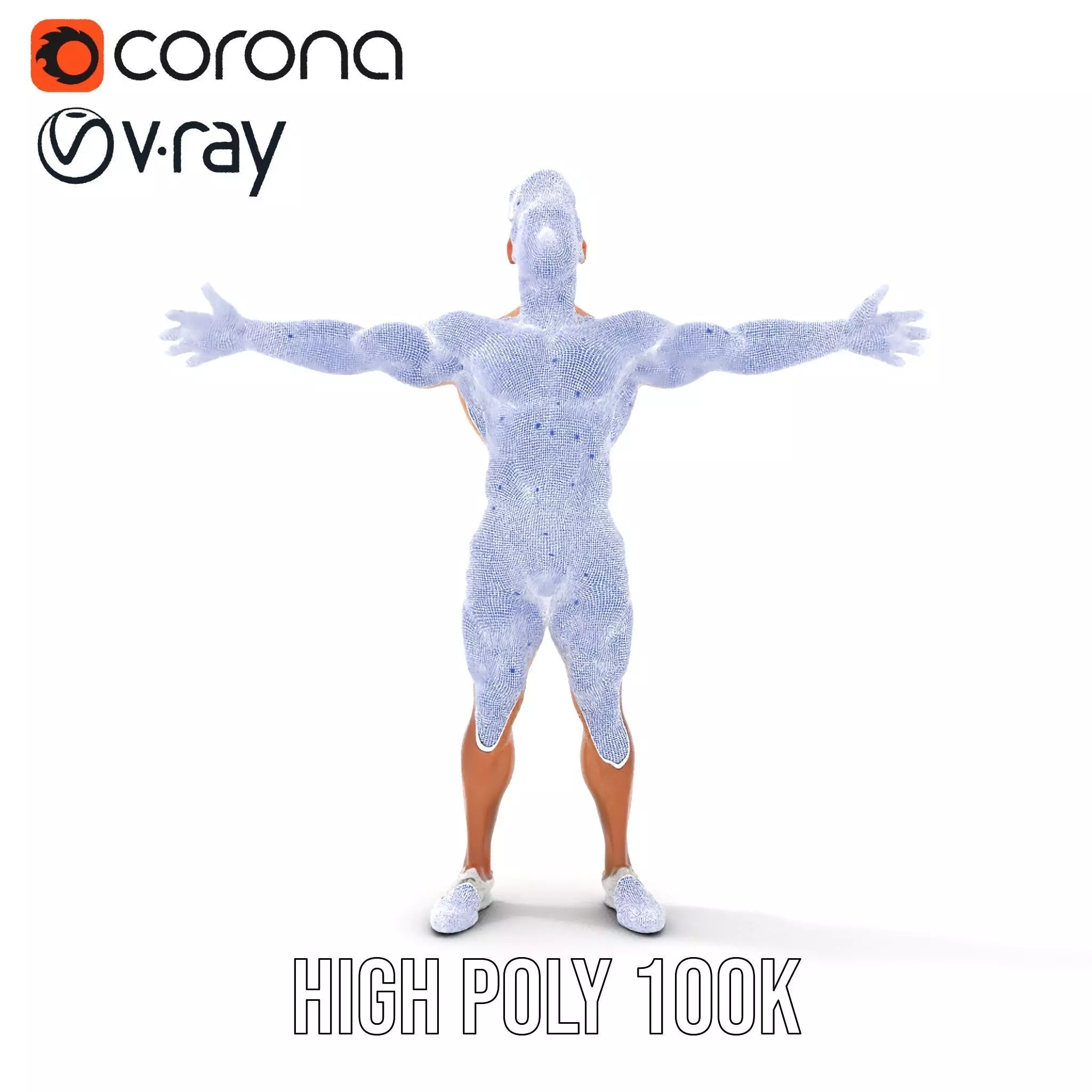 Dynamic Athletic Male Character Model Pack Low-poly 3D model_33