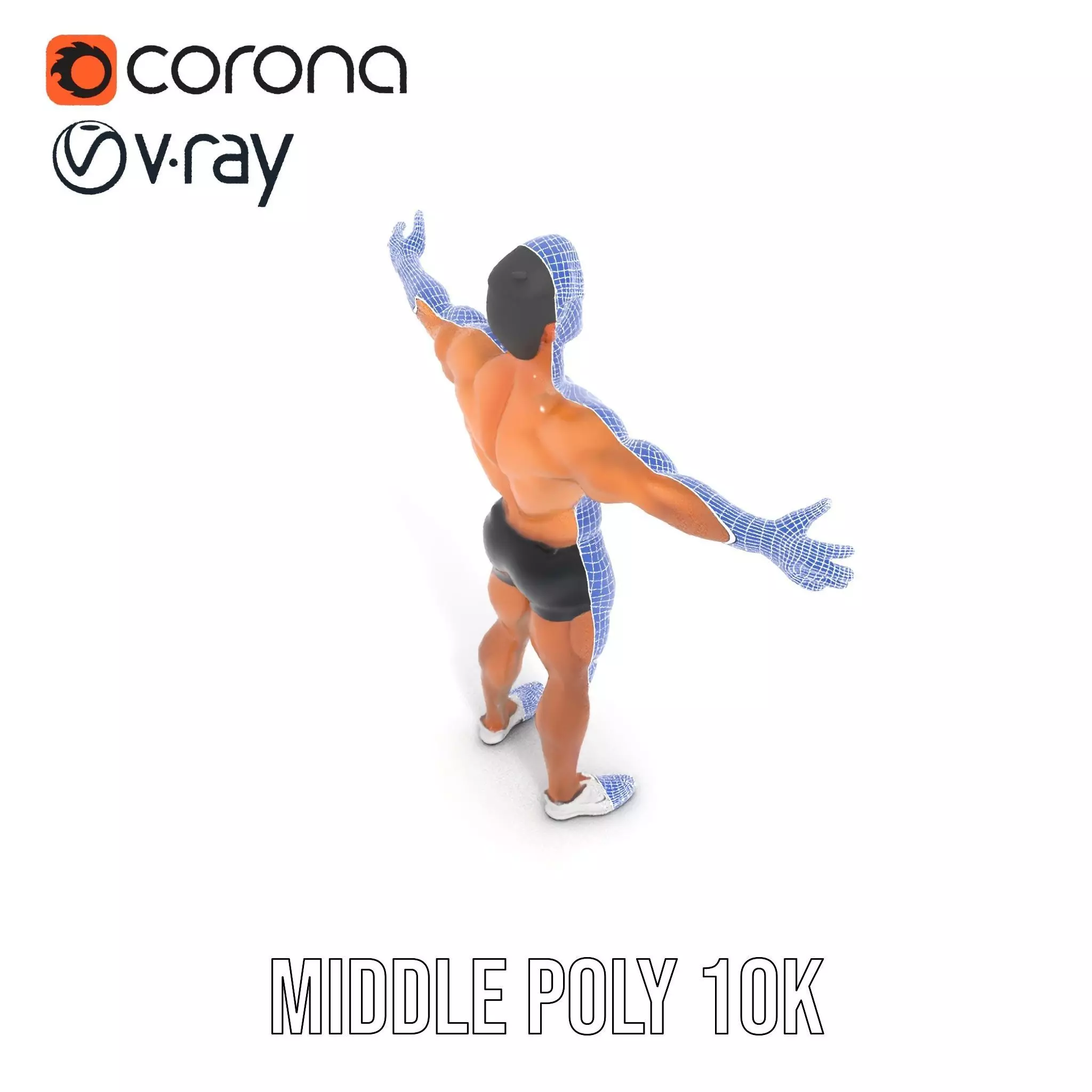 Dynamic Athletic Male Character Model Pack Low-poly 3D model_18