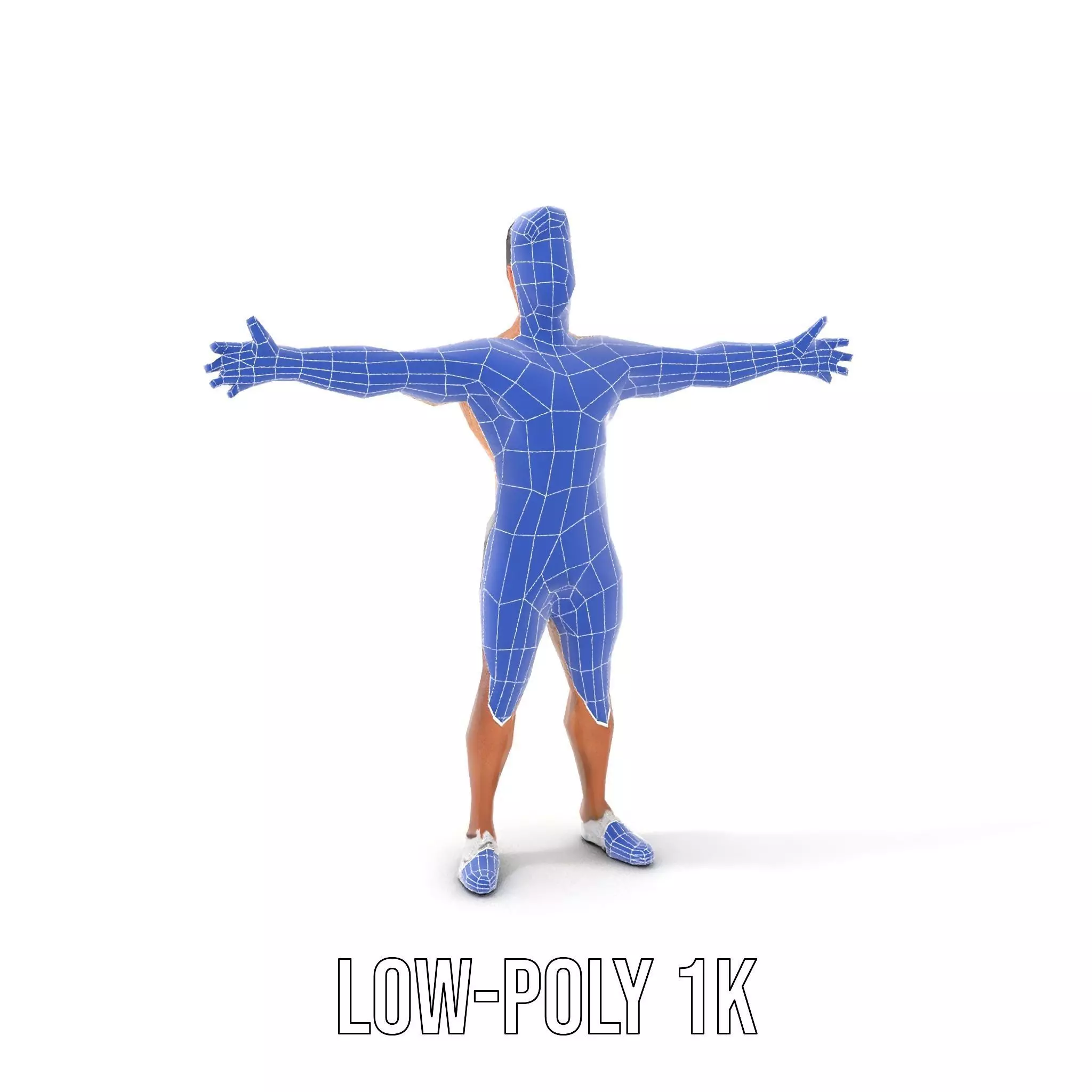 Dynamic Athletic Male Character Model Pack Low-poly 3D model_16
