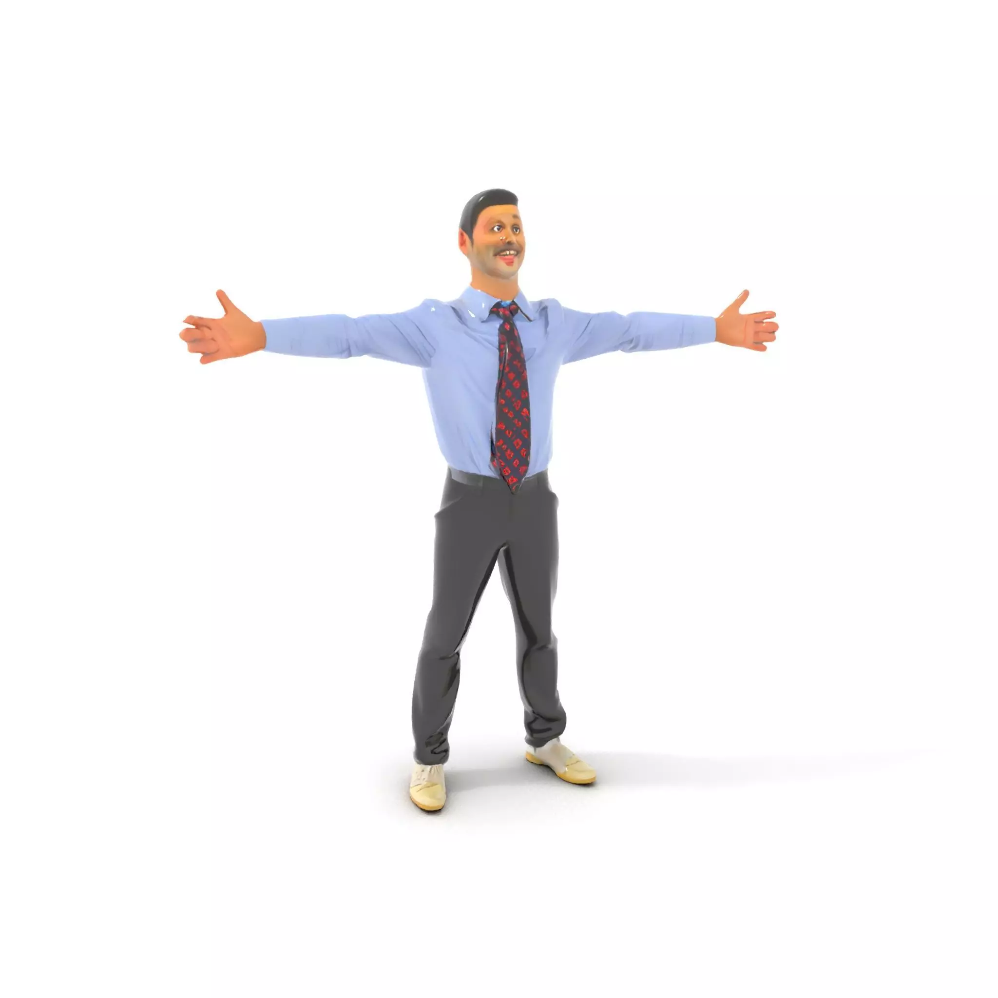 Businessman in Formal Attire Model Pack Low-poly 3D model_5