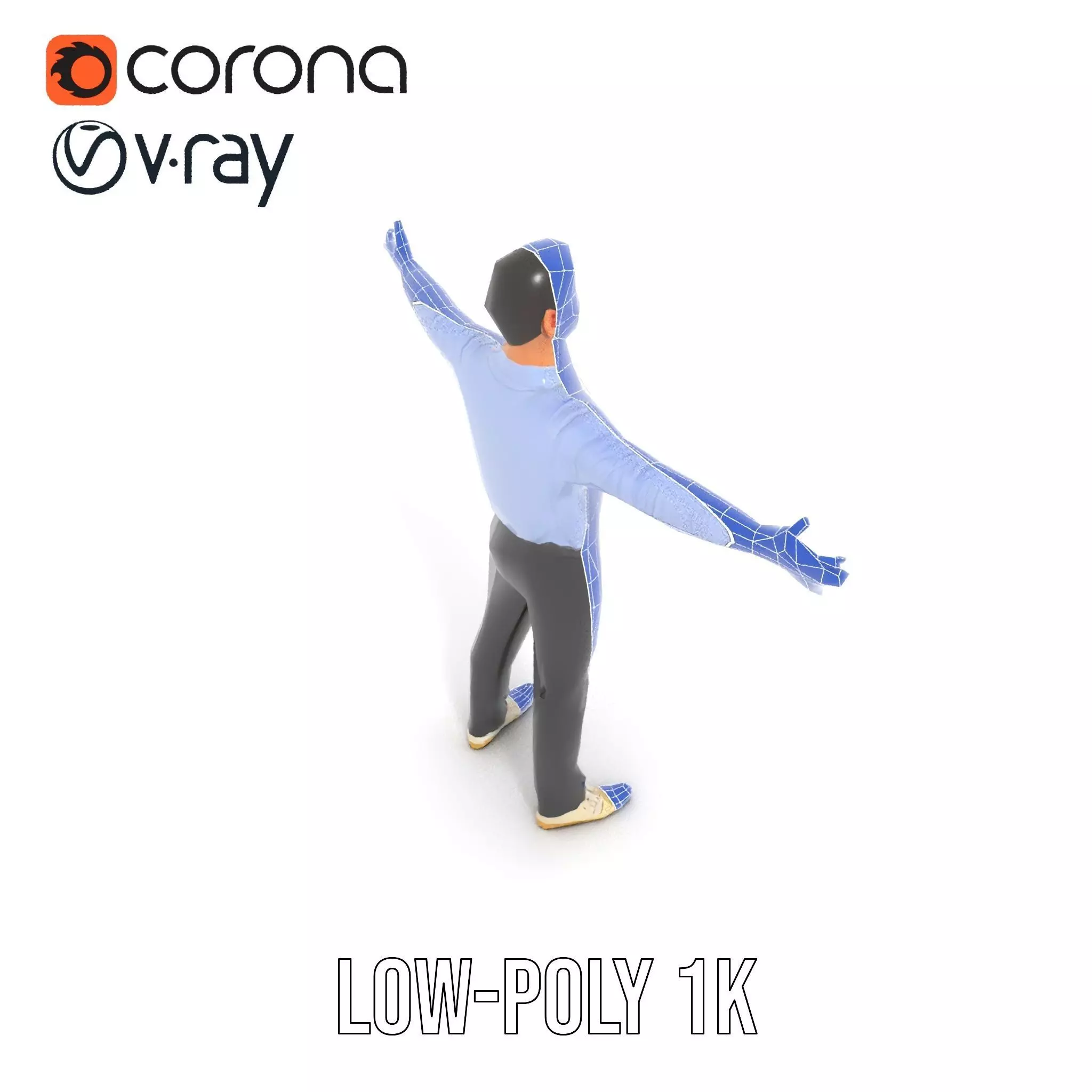 Businessman in Formal Attire Model Pack Low-poly 3D model_28