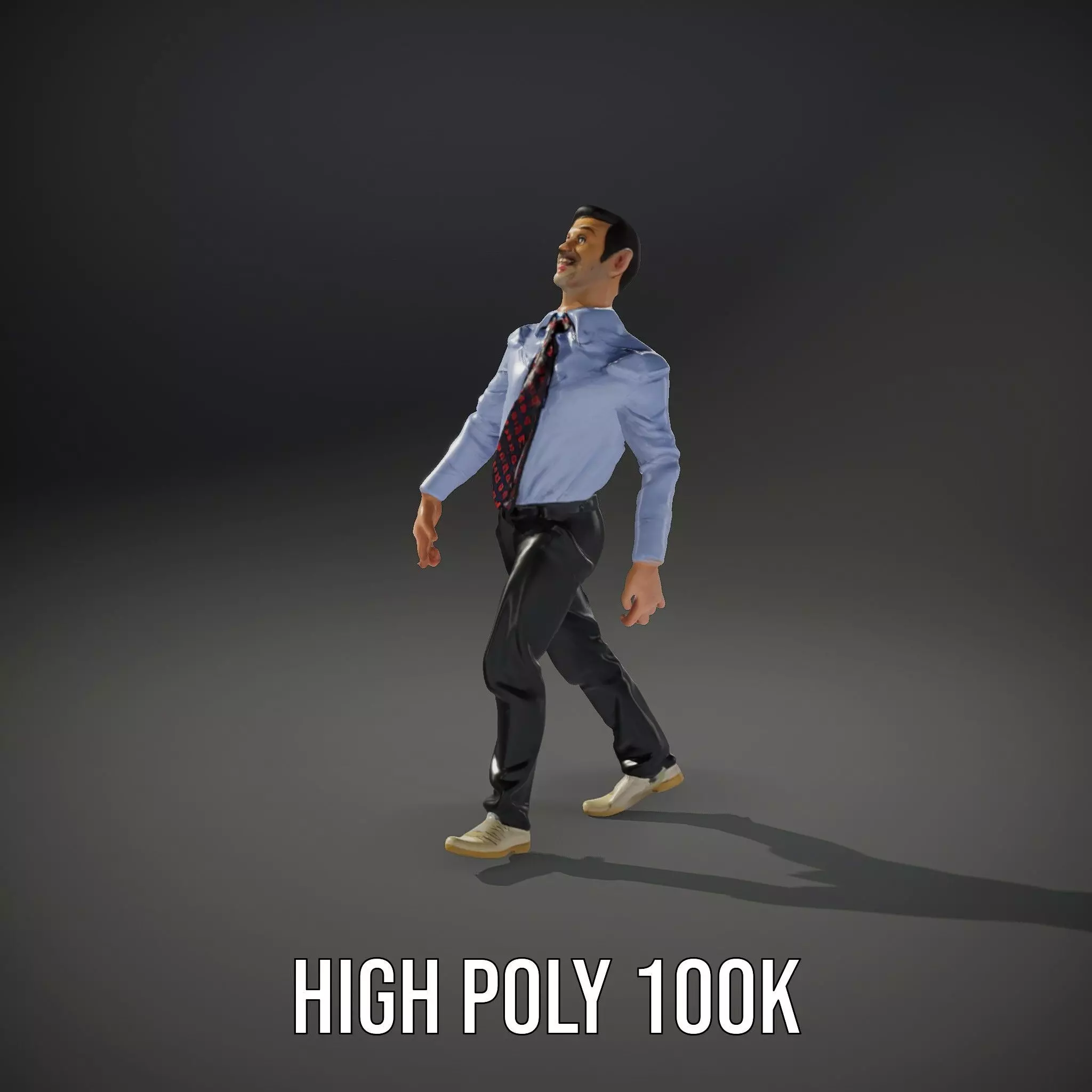 Businessman in Formal Attire Model Pack Low-poly 3D model_33