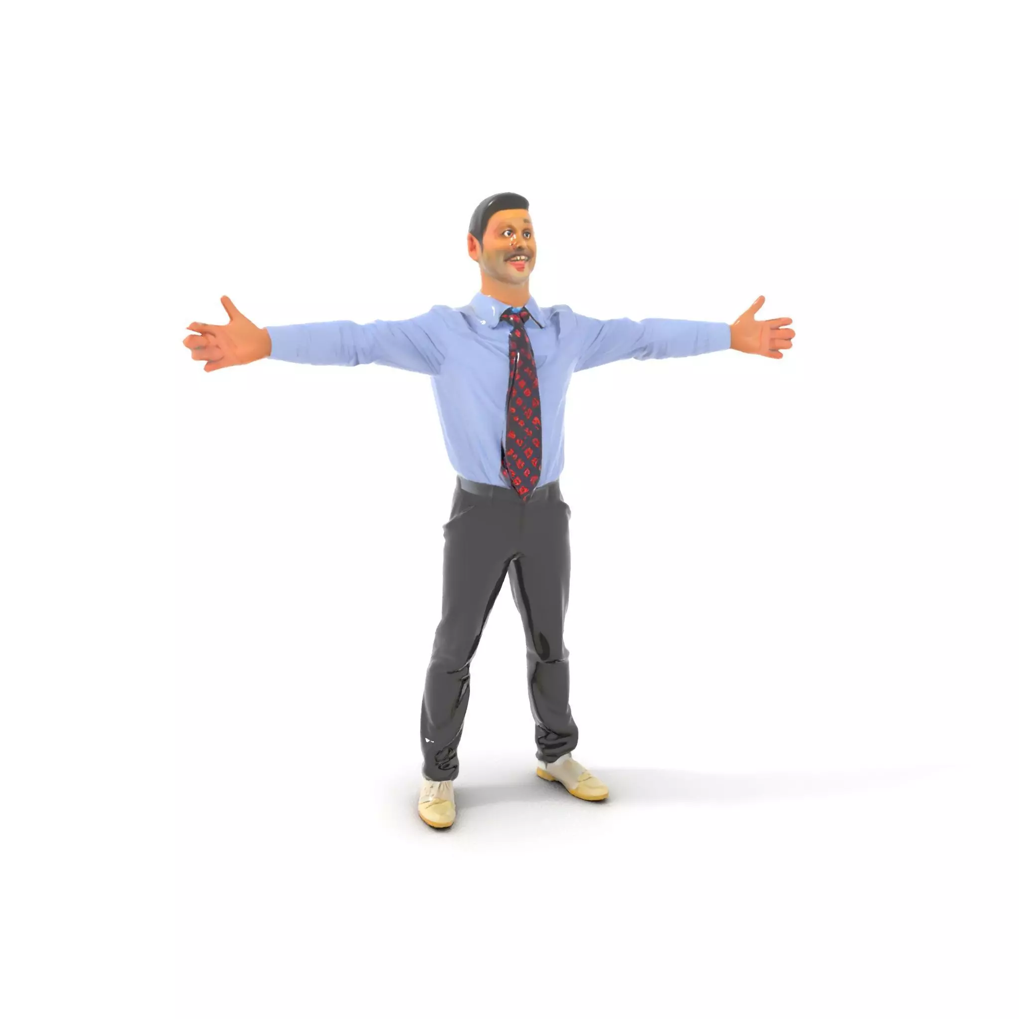 Businessman in Formal Attire Model Pack Low-poly 3D model_0