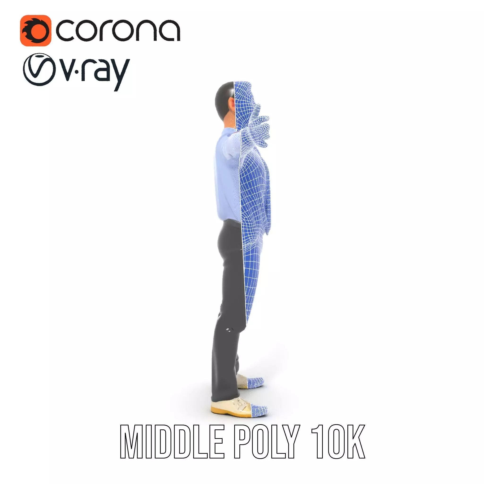 Businessman in Formal Attire Model Pack Low-poly 3D model_30