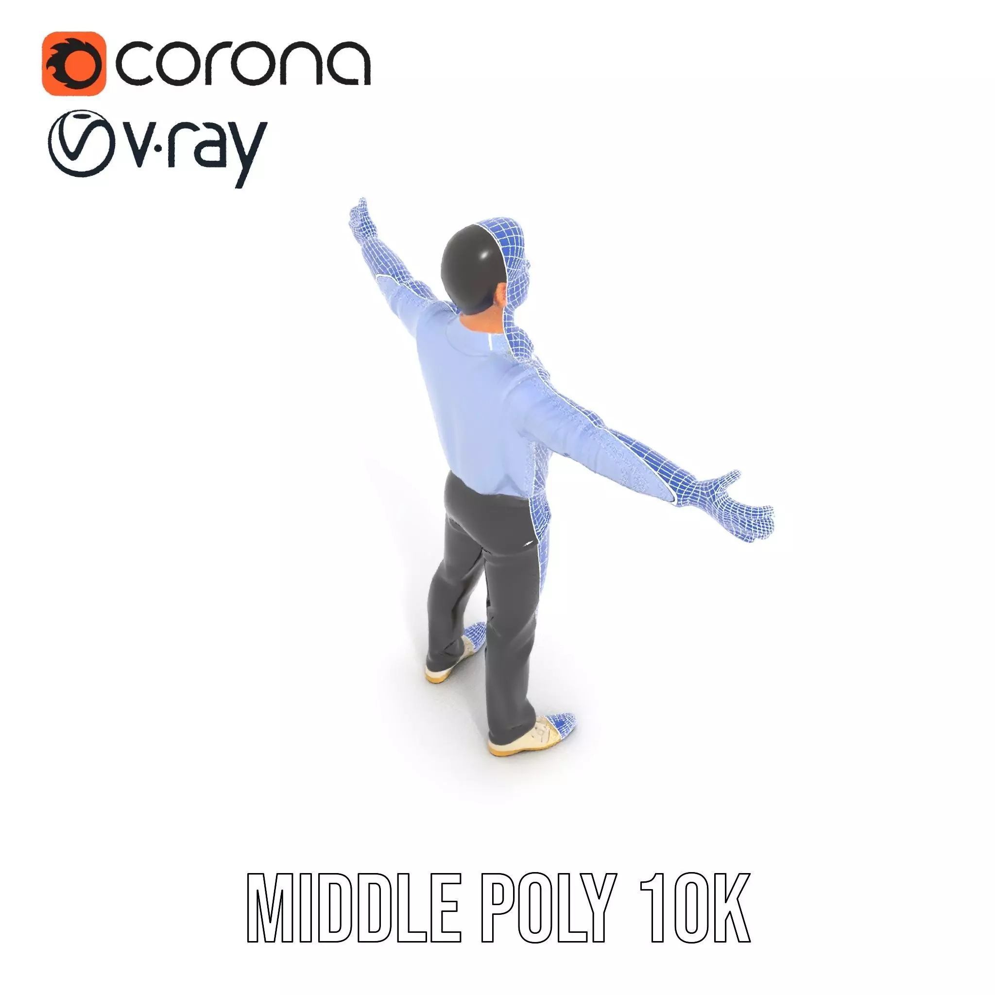 Businessman in Formal Attire Model Pack Low-poly 3D model_27