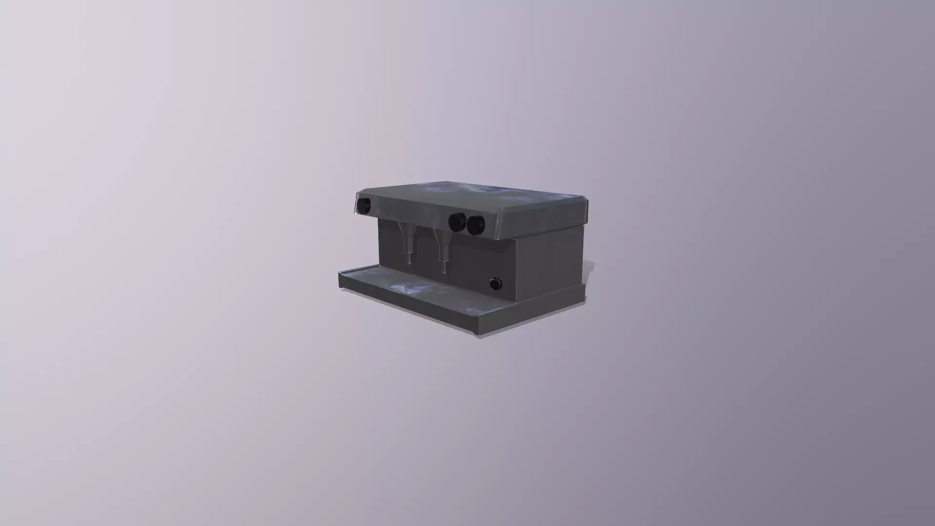 Low Poly Coffee Machine Low-poly 3D model_3