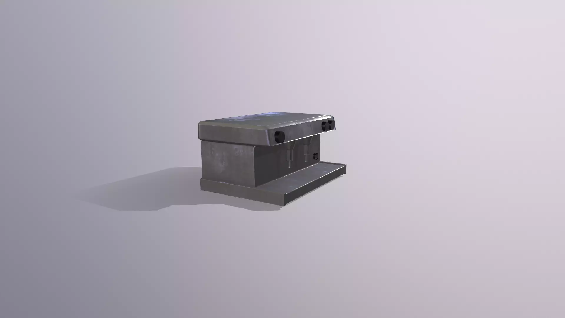 Low Poly Coffee Machine Low-poly 3D model_2