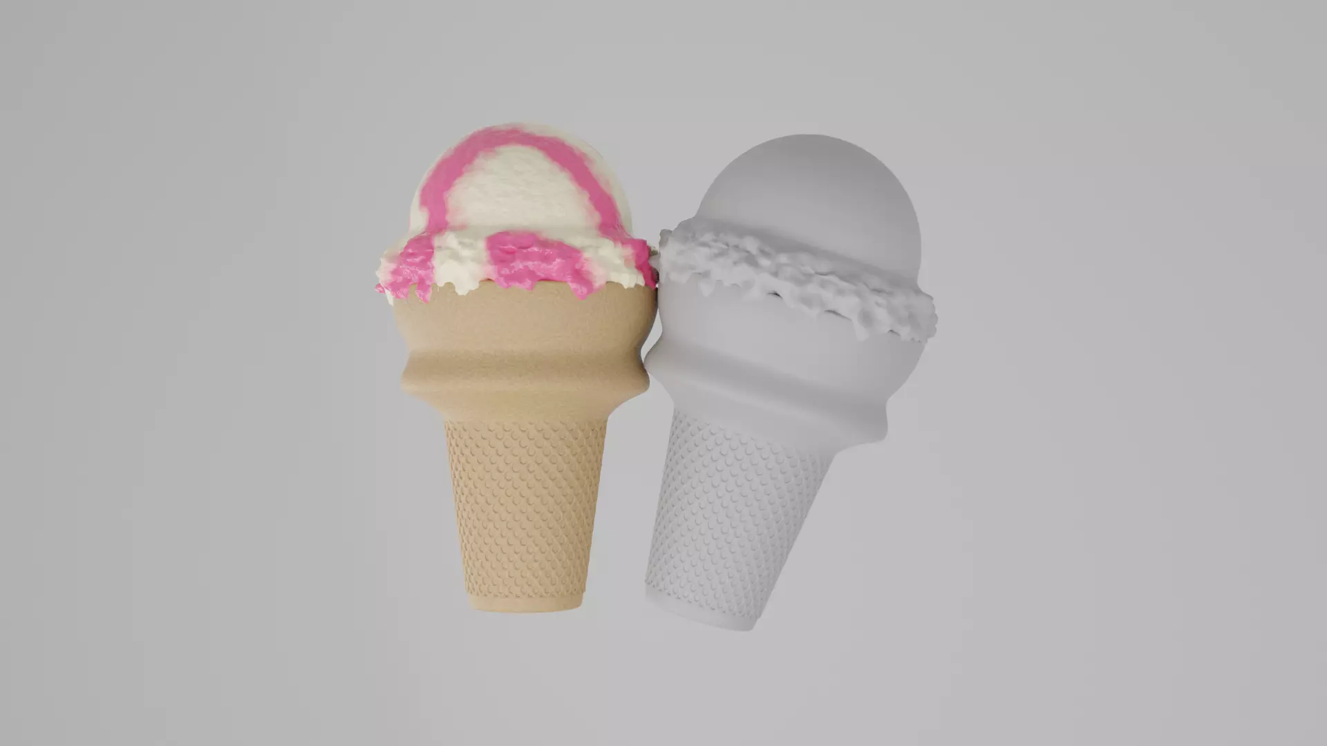 icecream Low-poly 3D model_2