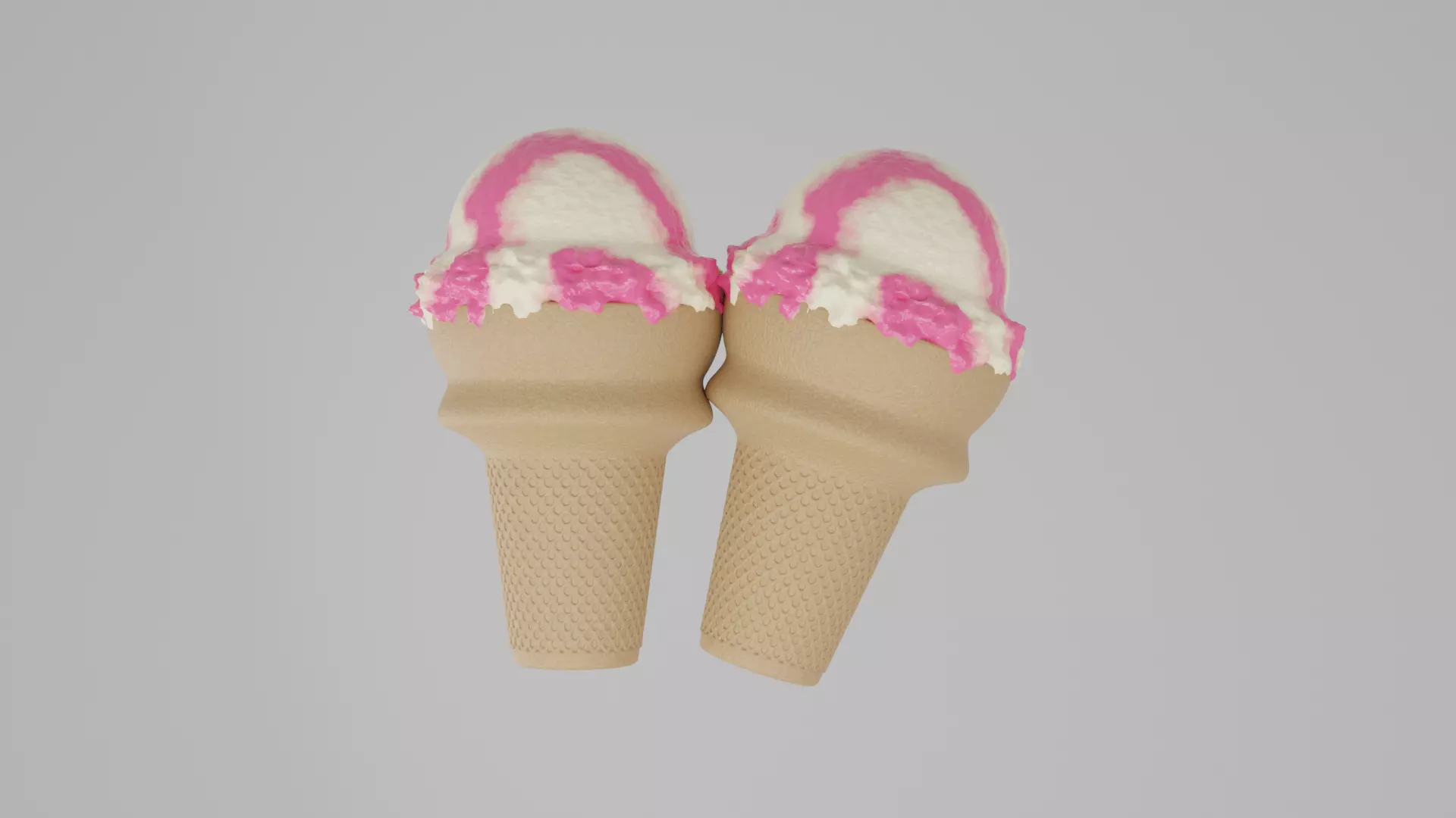 icecream Low-poly 3D model_1