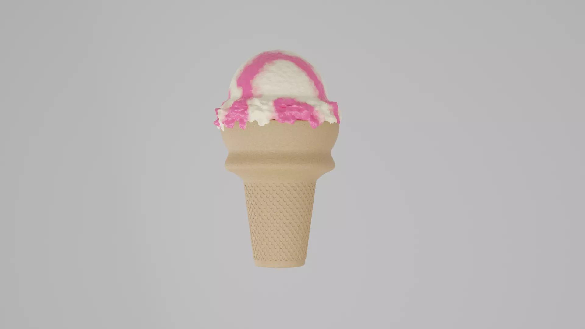 icecream Low-poly 3D model_0