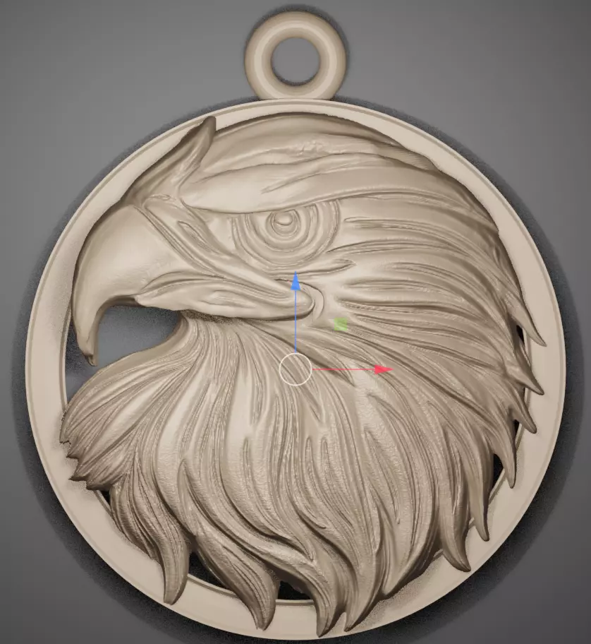 Eagle Head Pendant 3D Model 3D print model_14