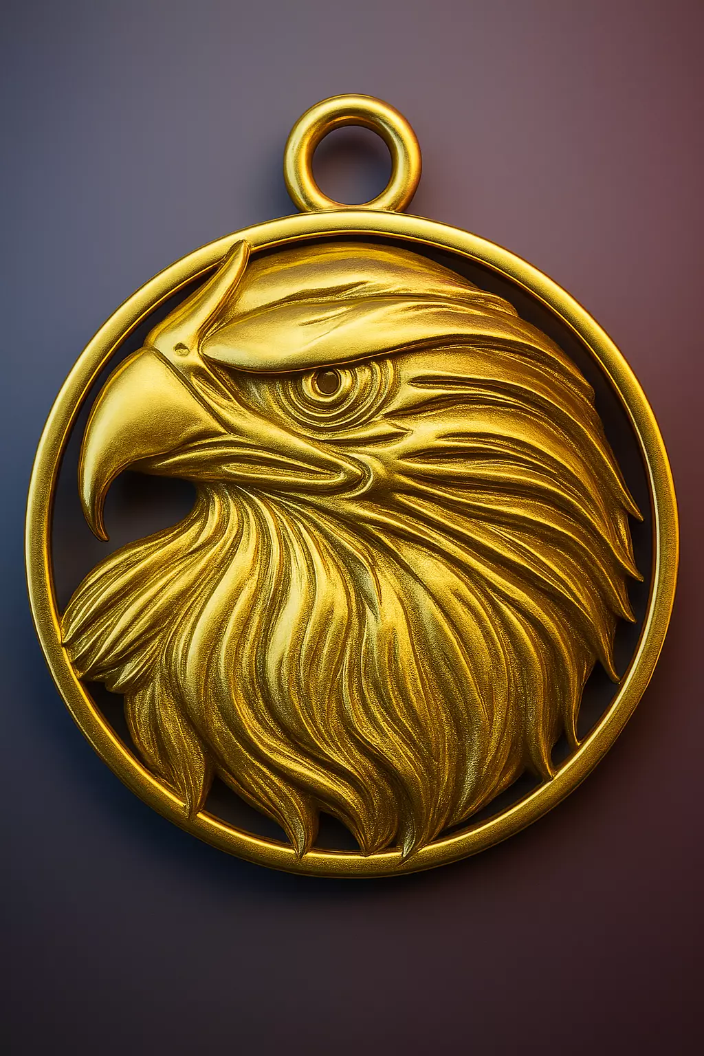 Eagle Head Pendant 3D Model 3D print model_0