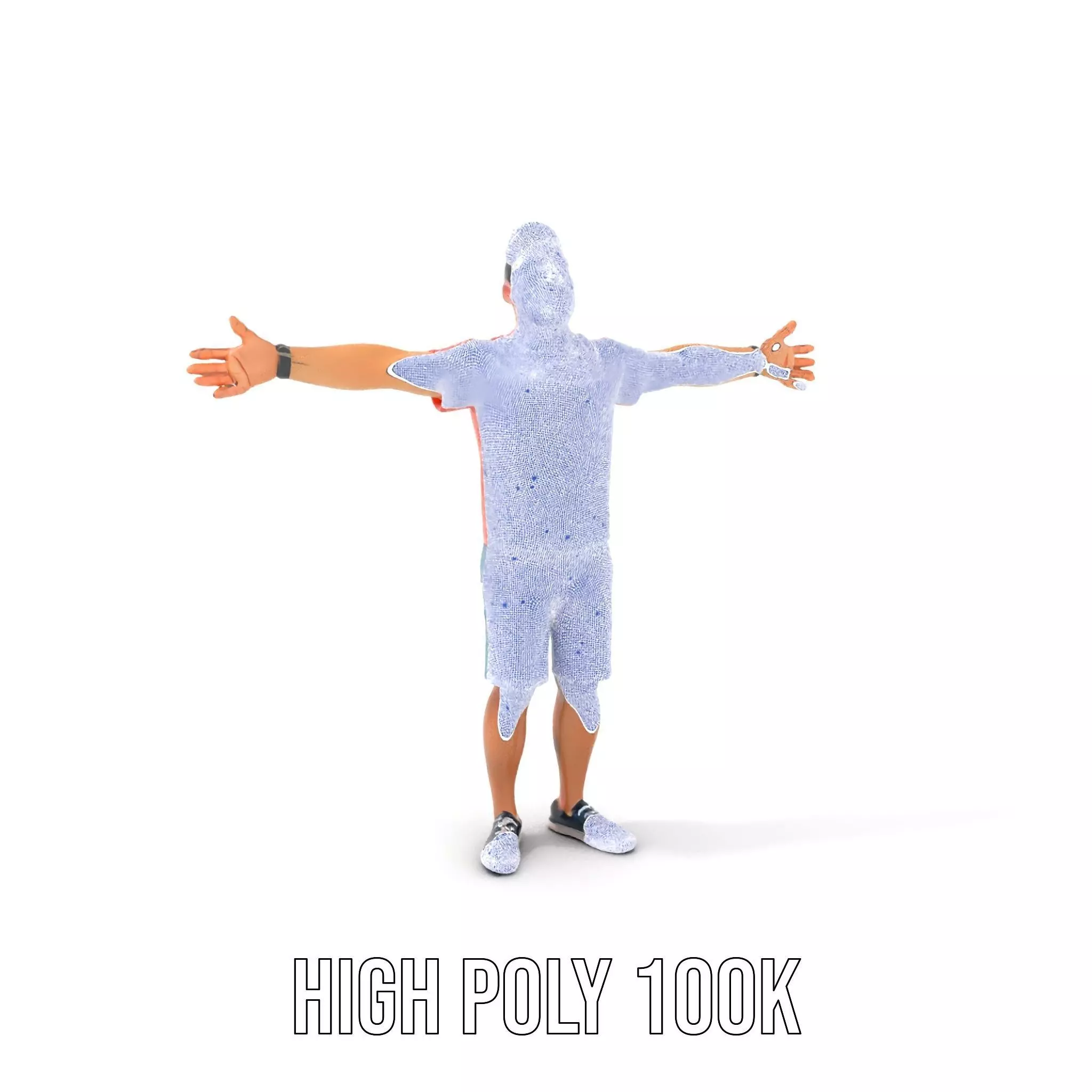 Casual Male Character Model Pack with Detailed Clothing Low-poly 3D model_4