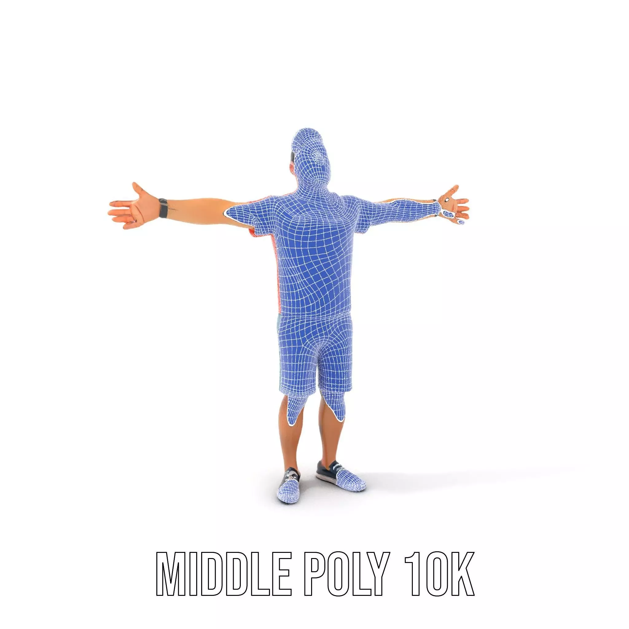 Casual Male Character Model Pack with Detailed Clothing Low-poly 3D model_18