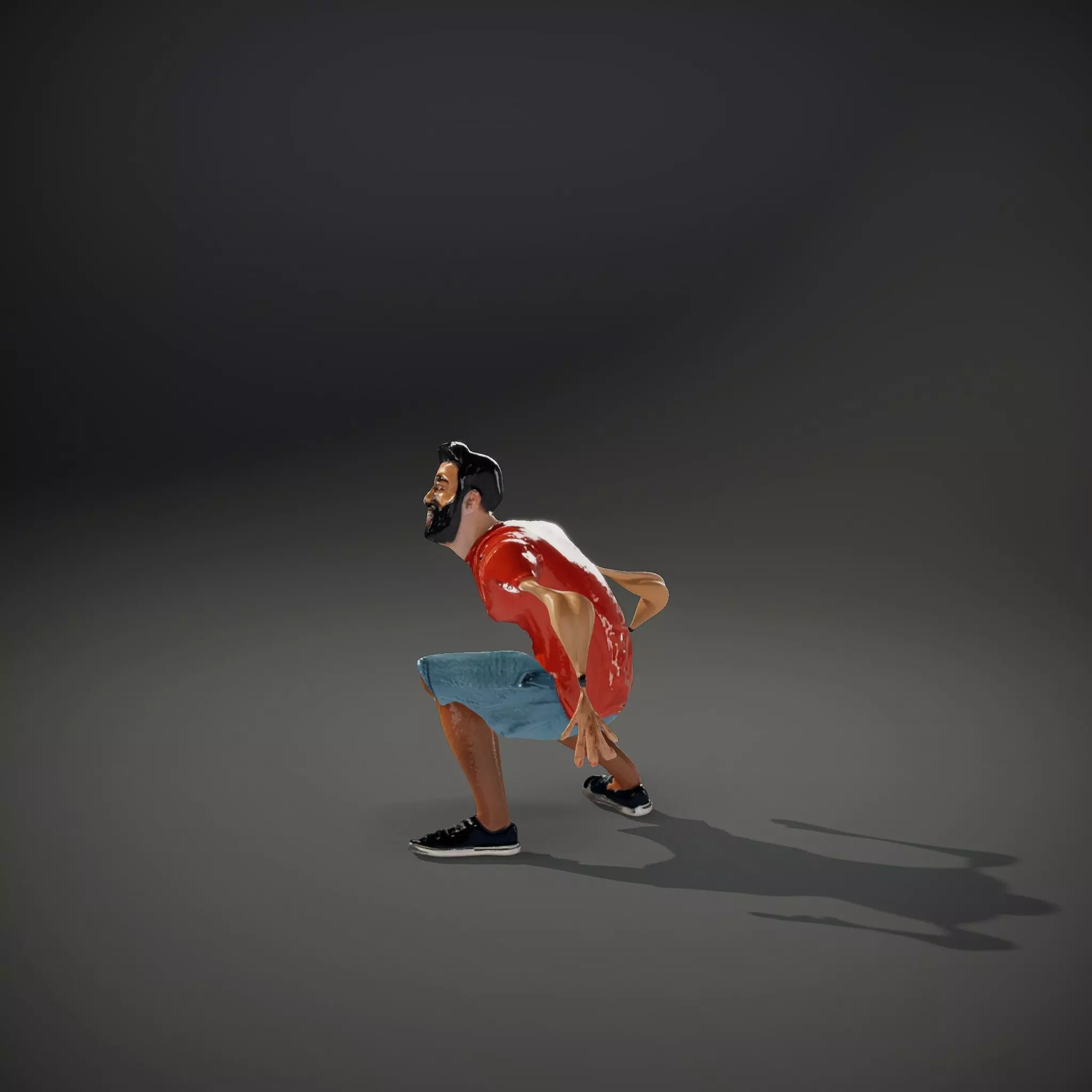 Casual Male Character Model Pack with Detailed Clothing Low-poly 3D model_34