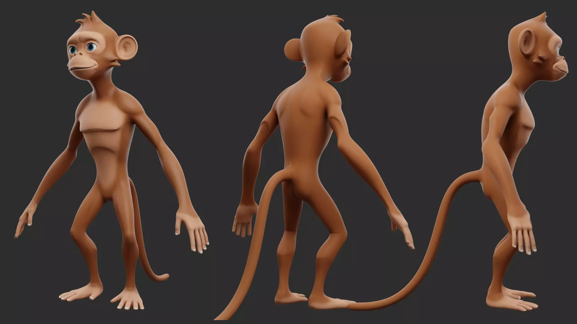 Primate Pack I Stylized II Cartoon 3D Model Collection_8
