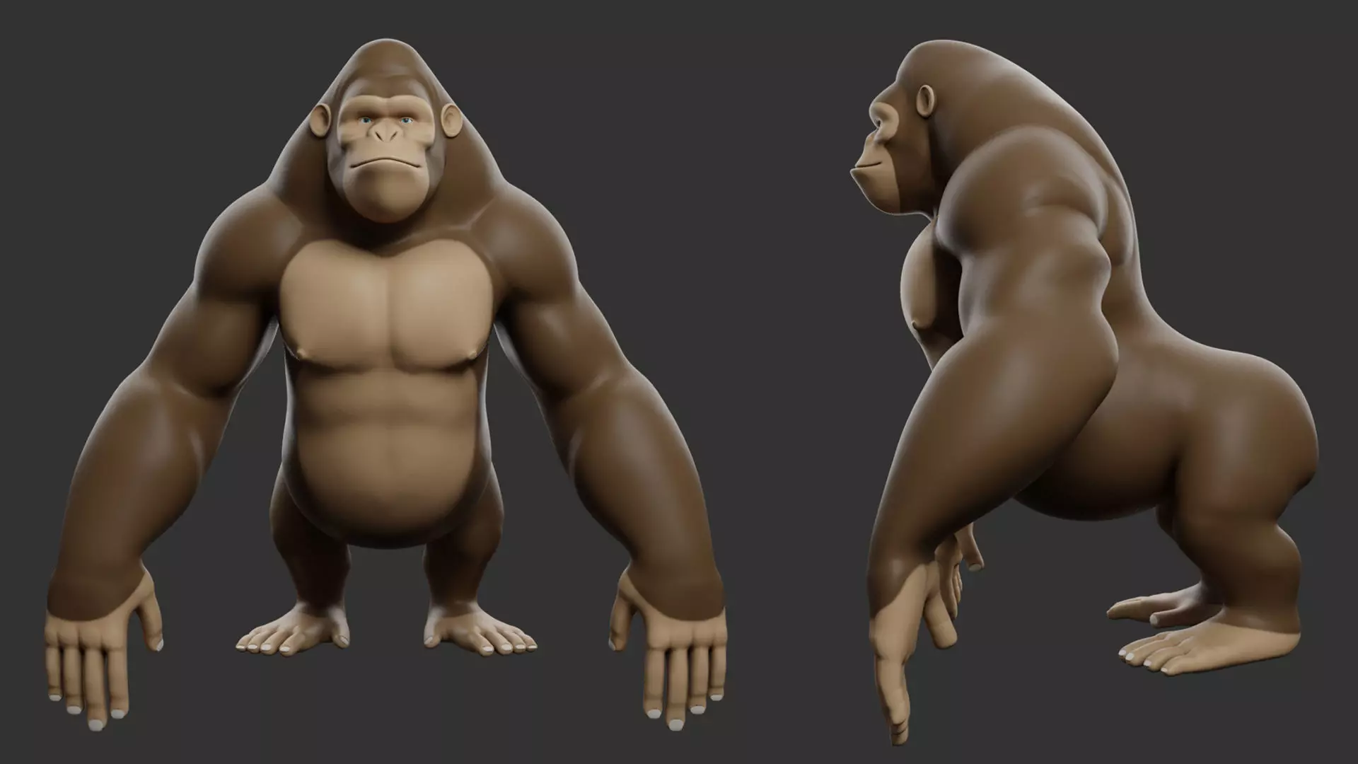Primate Pack I Stylized II Cartoon 3D Model Collection_10