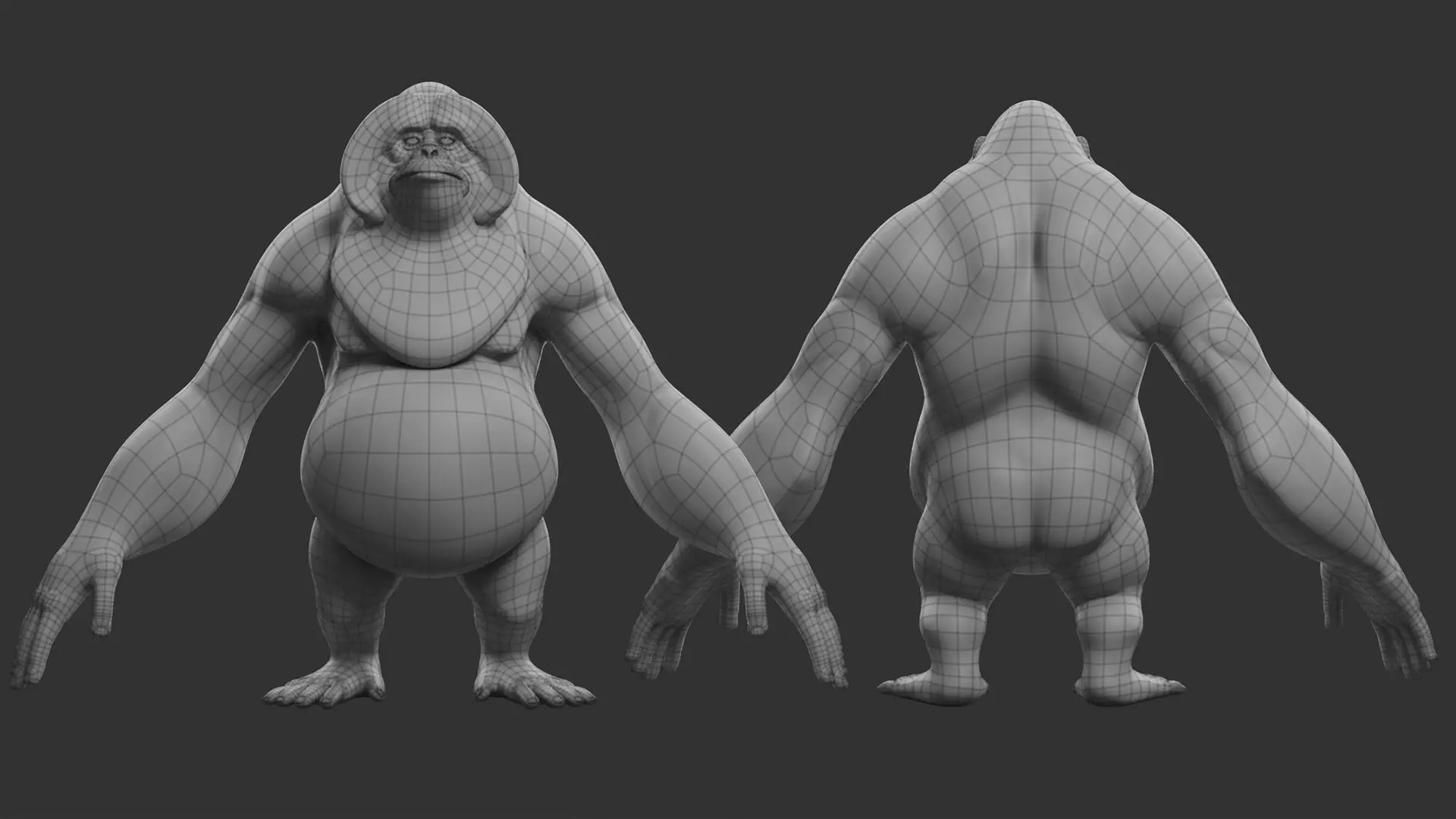 Primate Pack I Stylized II Cartoon 3D Model Collection_16