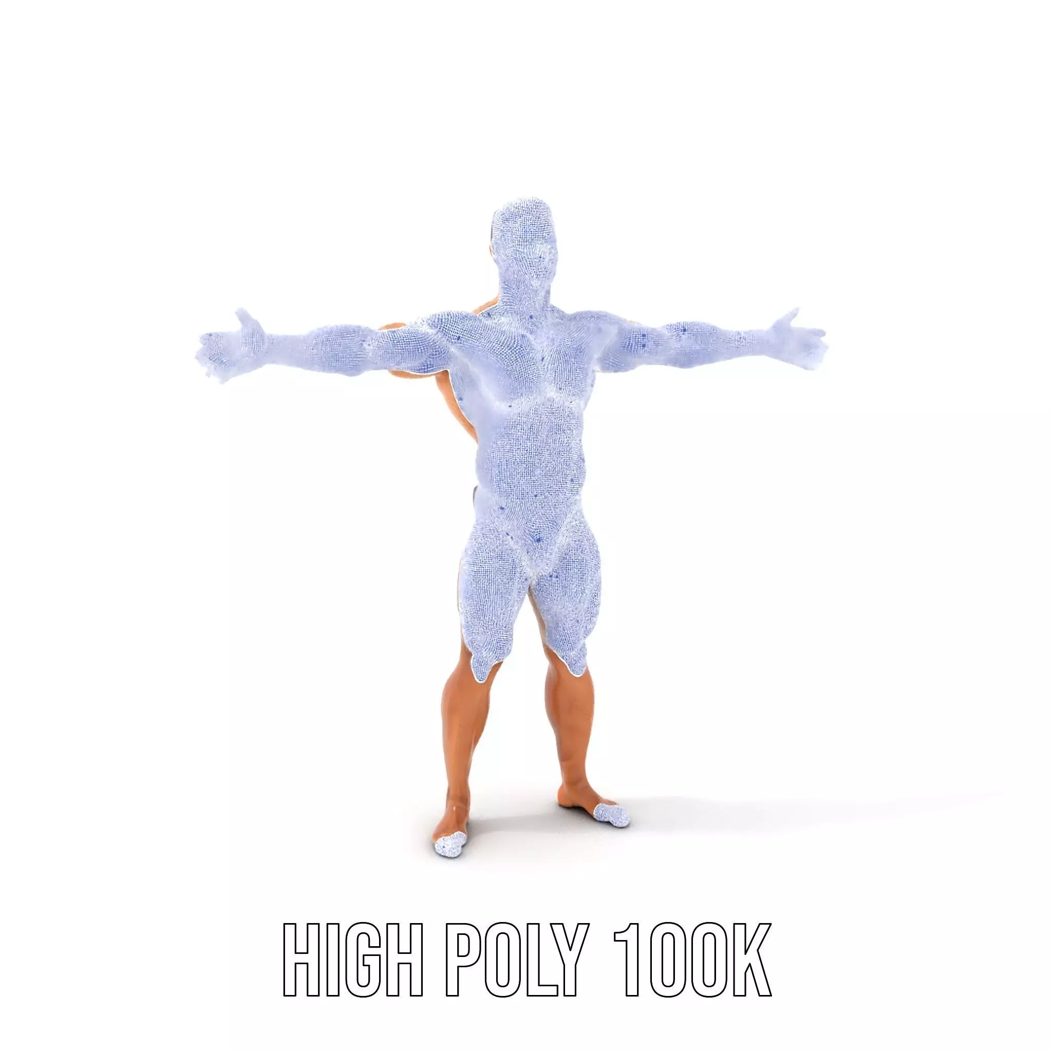 Realistic Male Bodybuilder Model Pack Low-poly 3D model_4